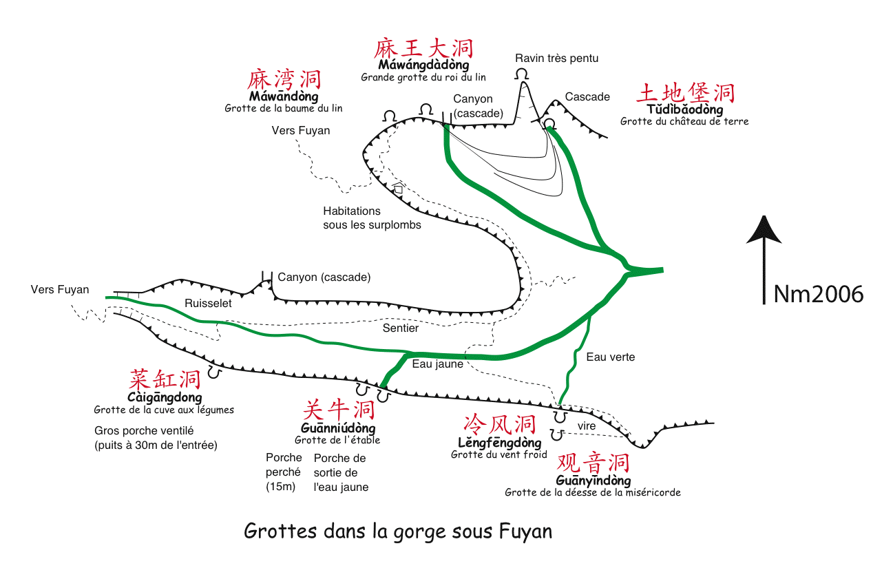 topographie Caigangdong 菜缸洞