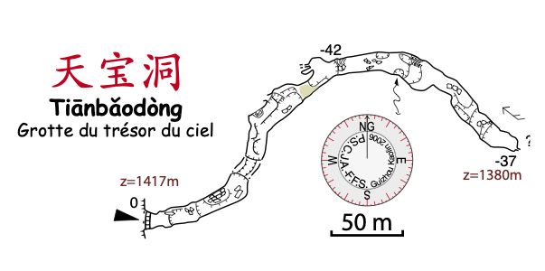 topographie Tianbaodong 天宝洞