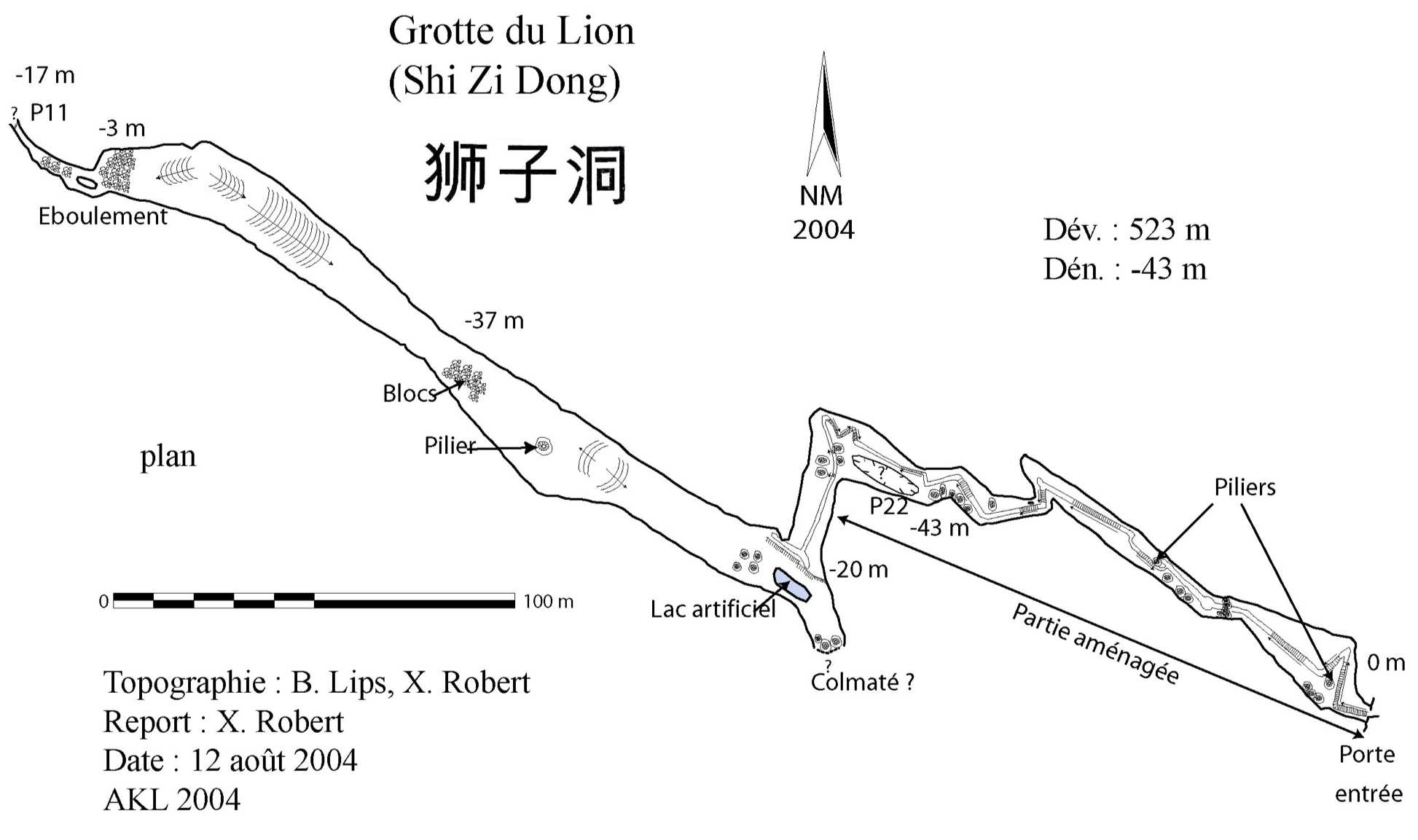 topographie Shizhidong 狮子洞