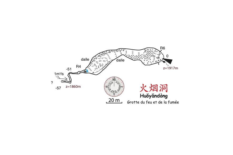 topographie Huoyandong 火烟洞