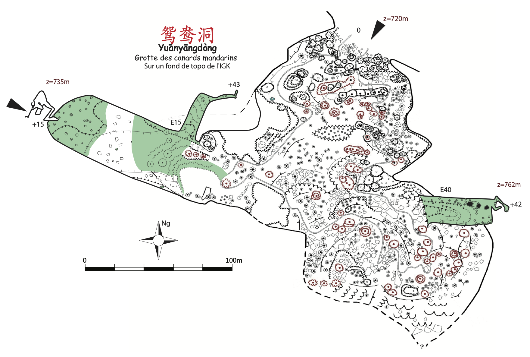 topographie Yuanyangdong 鸳鸯洞