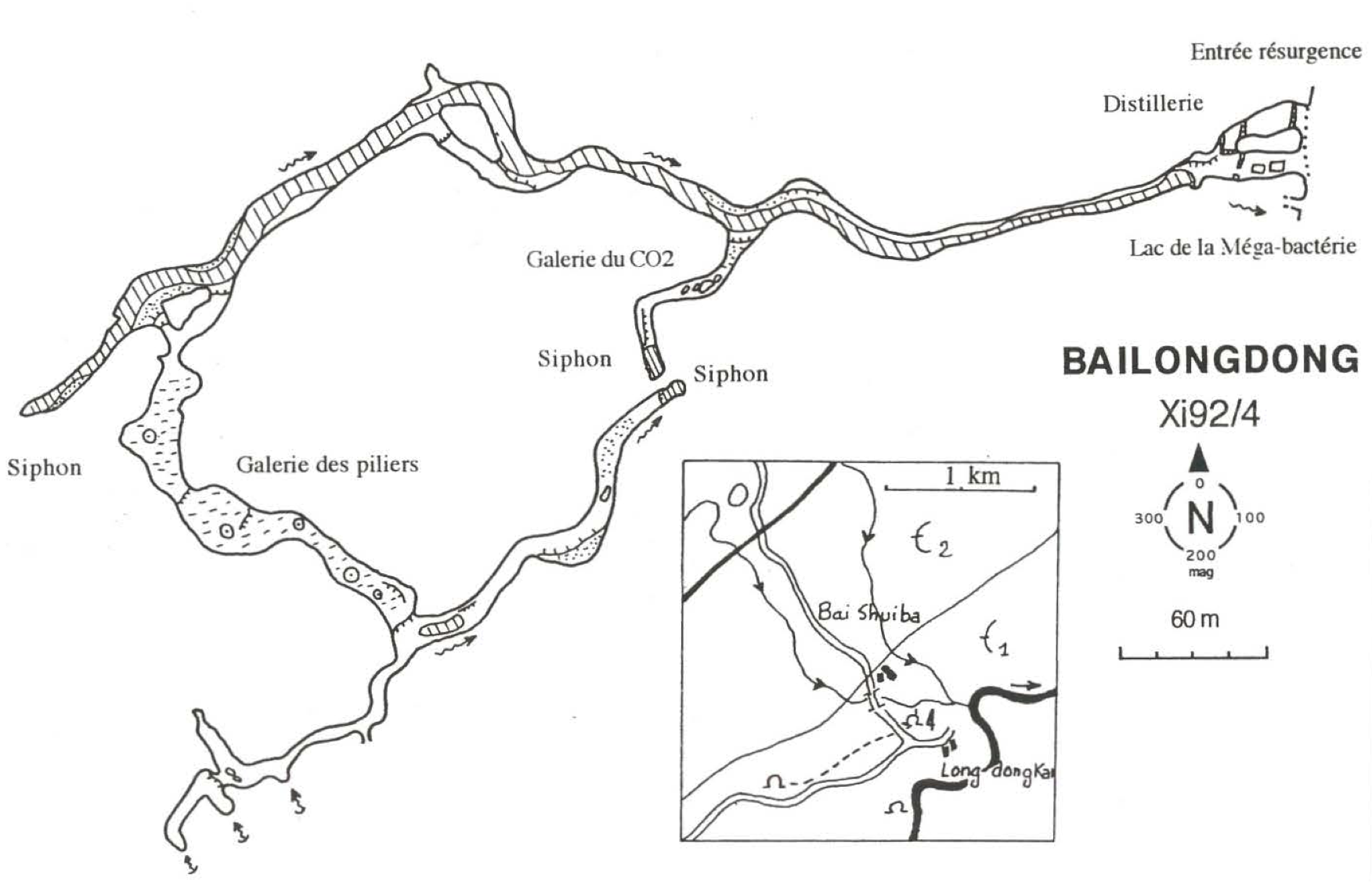 topographie Bailongdong 白龙洞