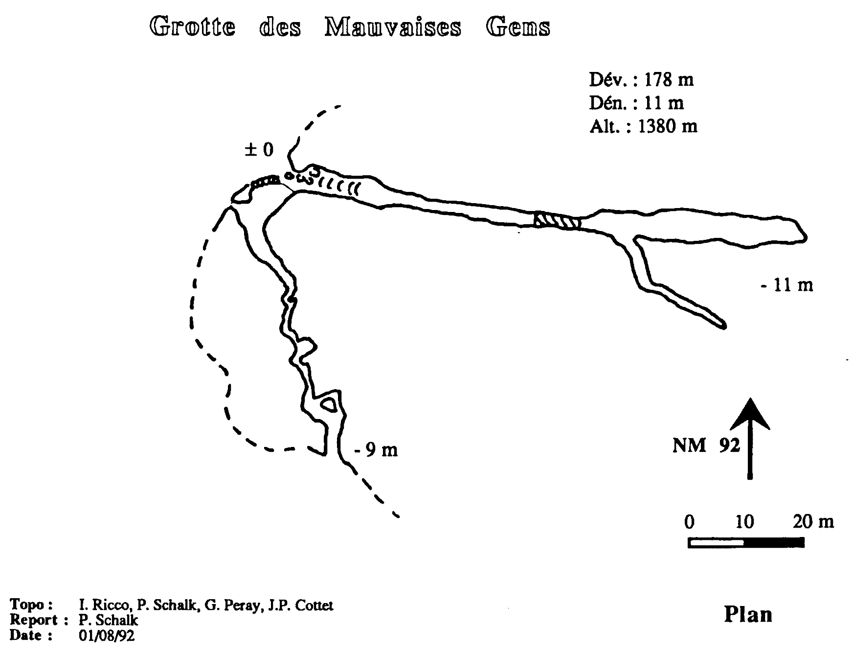 topographie Grotte Des Mauvaises Gens 