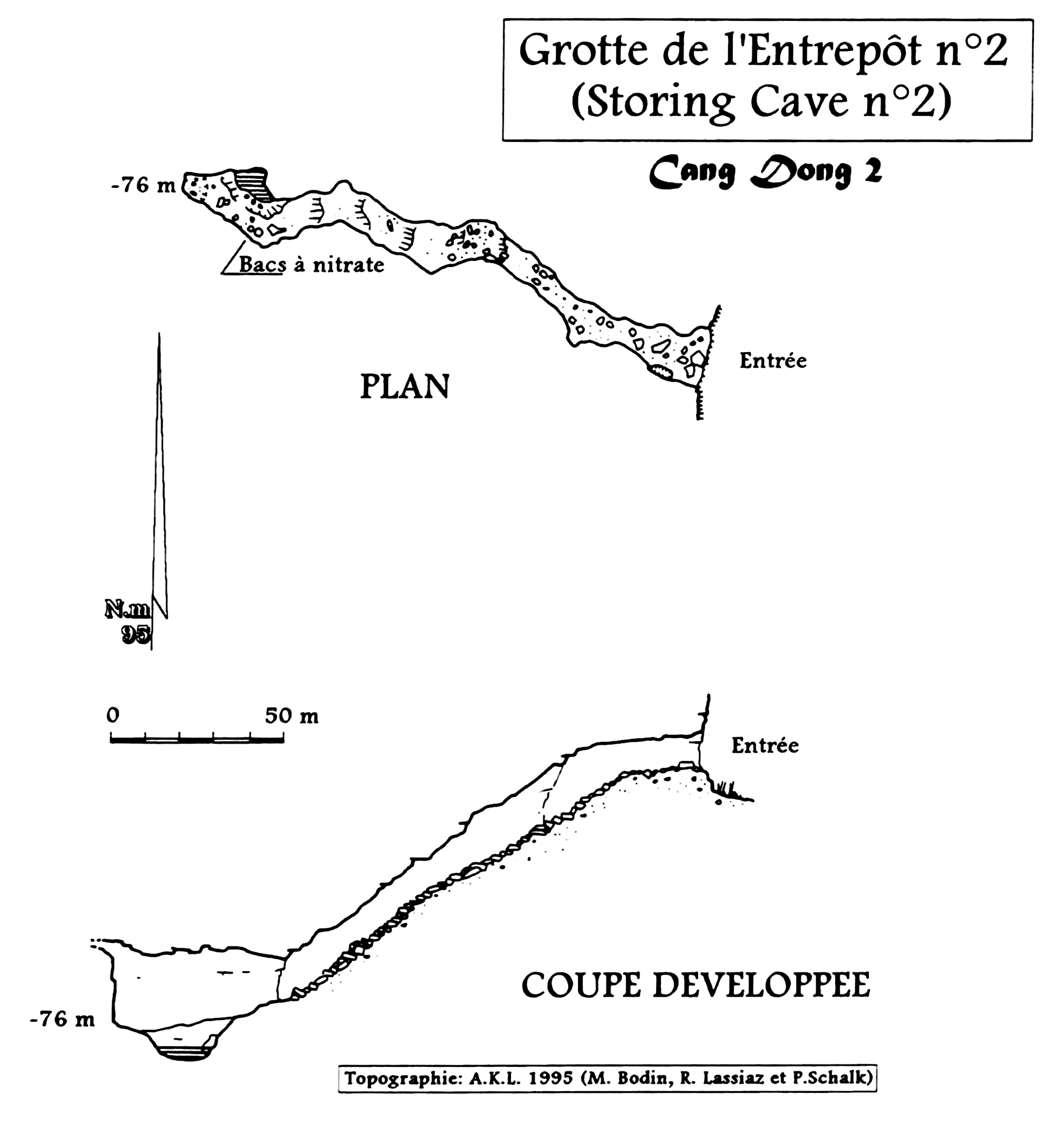 topographie Grotte De L'entrepôt 2 倉洞2