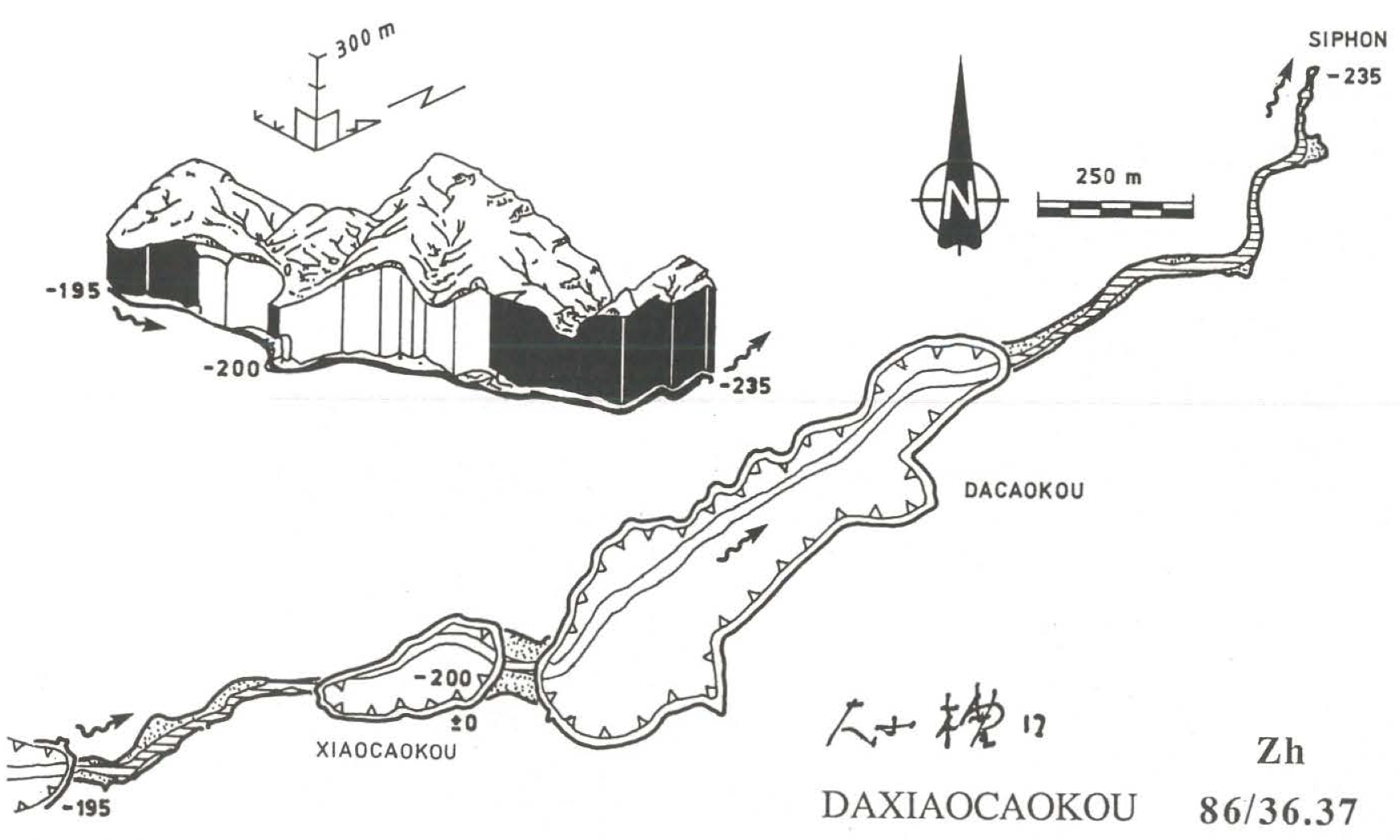 topographie Daxiaocaokou 大小槽口