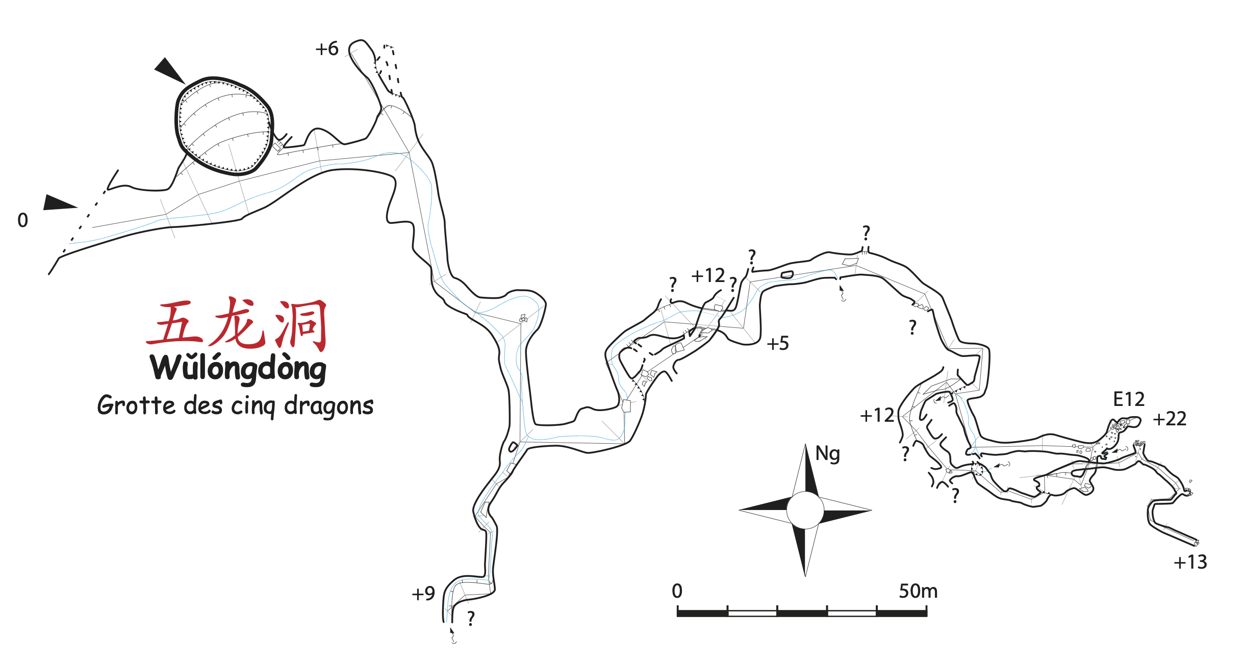 topographie Wulongdong 五龙洞