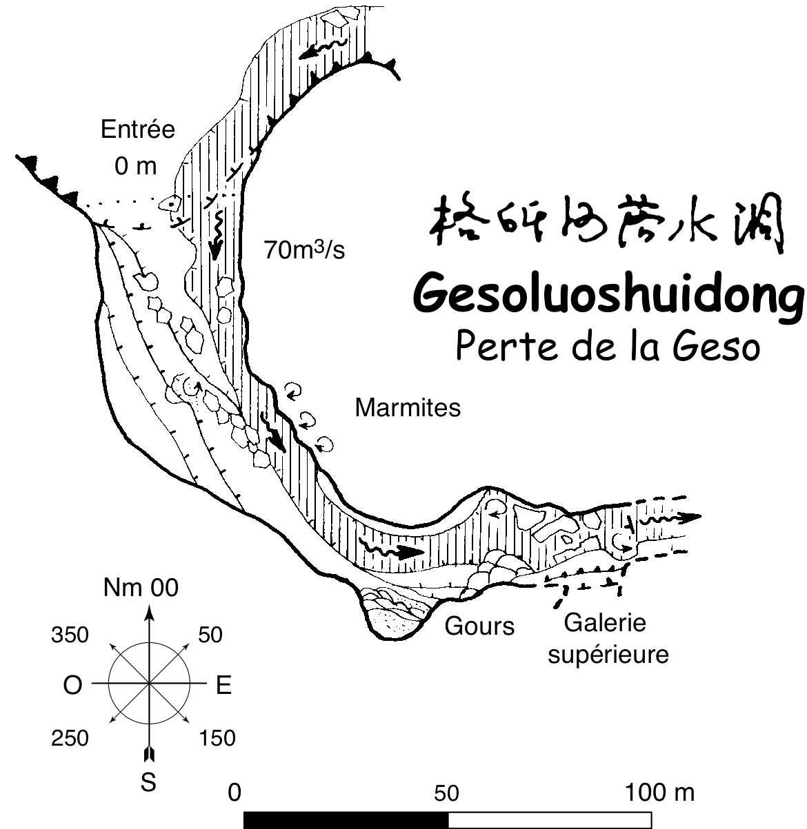 topographie Gesoluoshuidong 革索落水洞