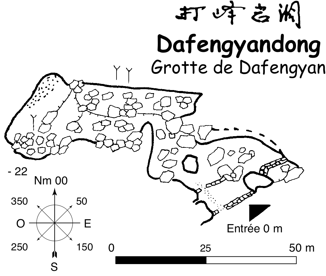 topographie Dafengyandong 大峰岩洞