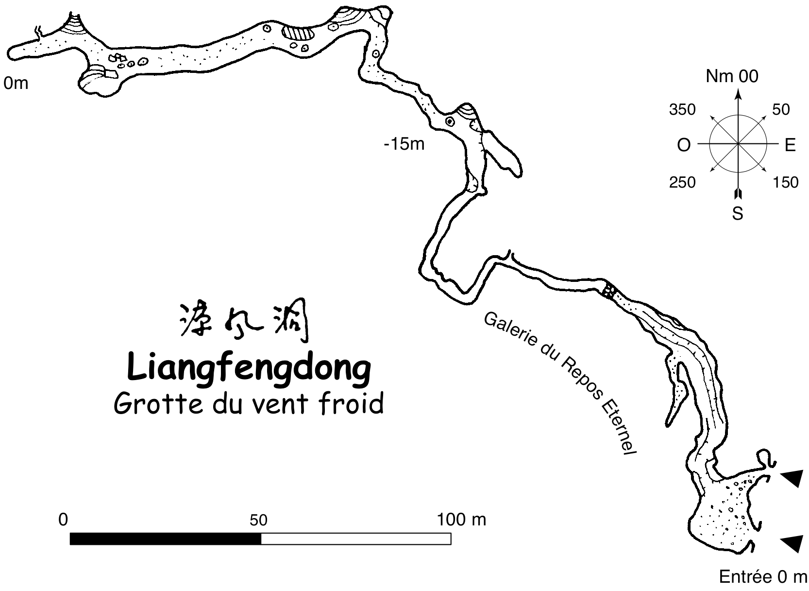topographie Liangfengdong 凉风洞