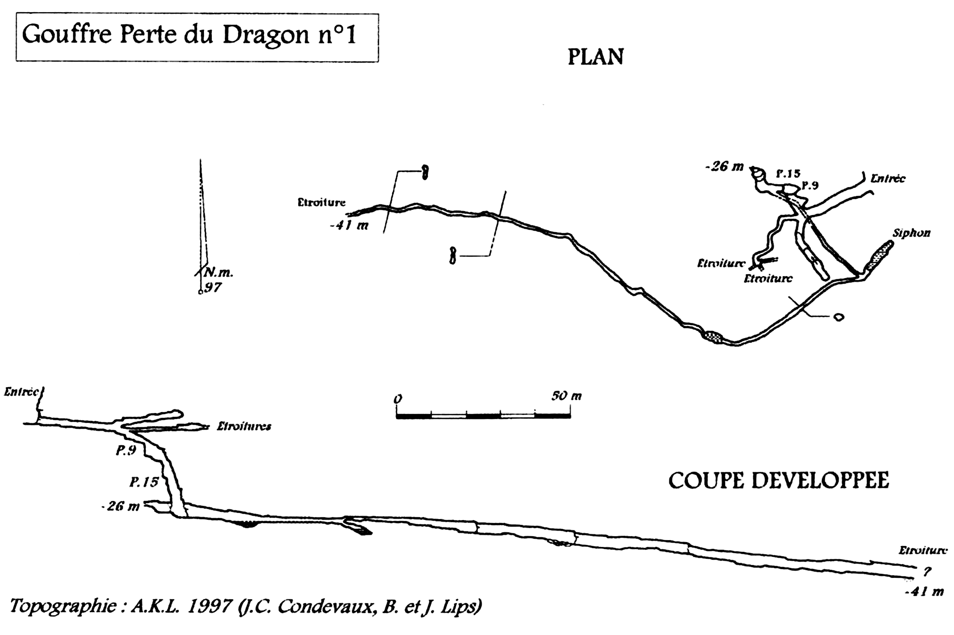 topographie Perte Du Dragon 龙落水洞