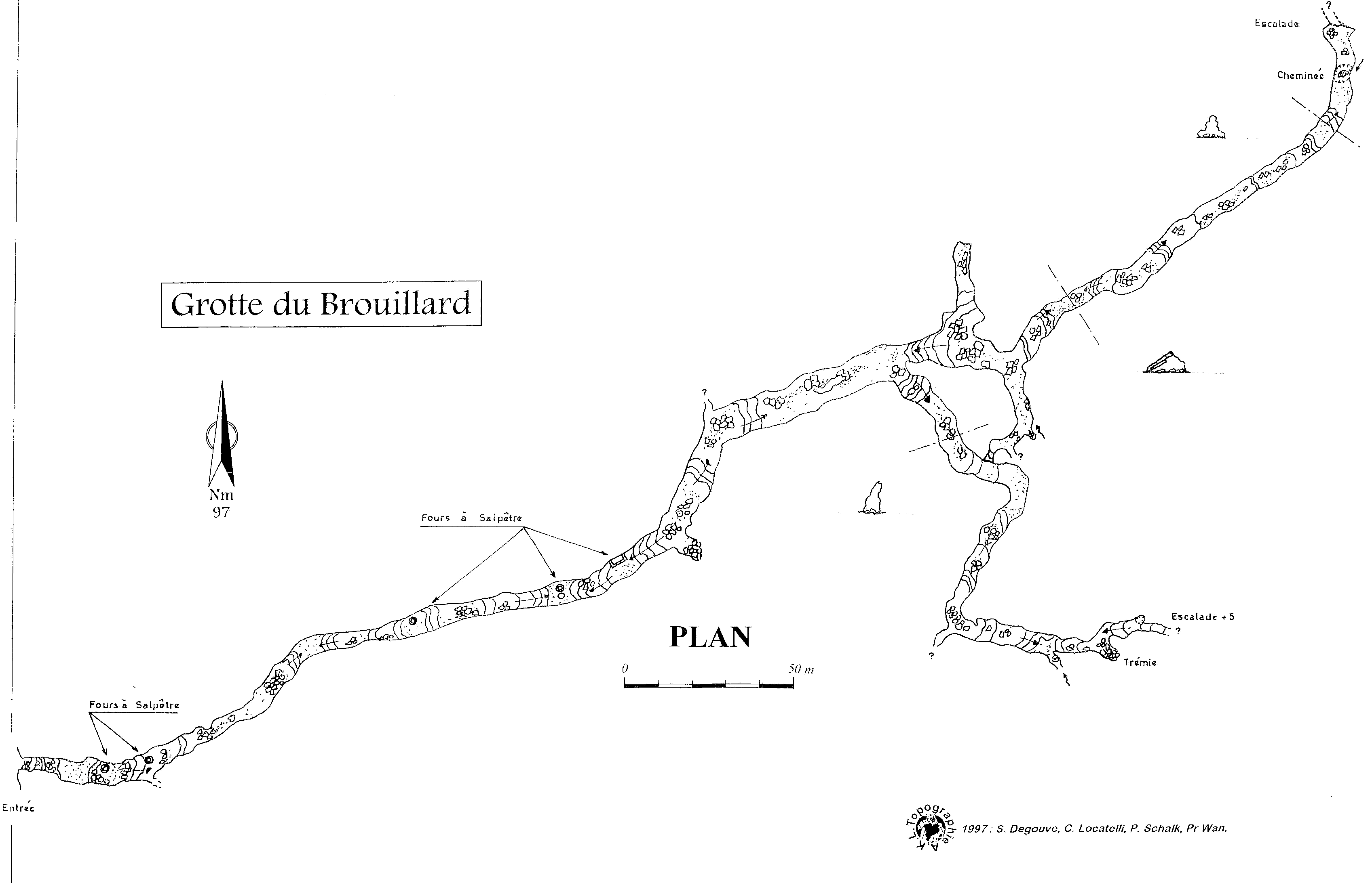 topographie Grotte Du Brouillard N°1 