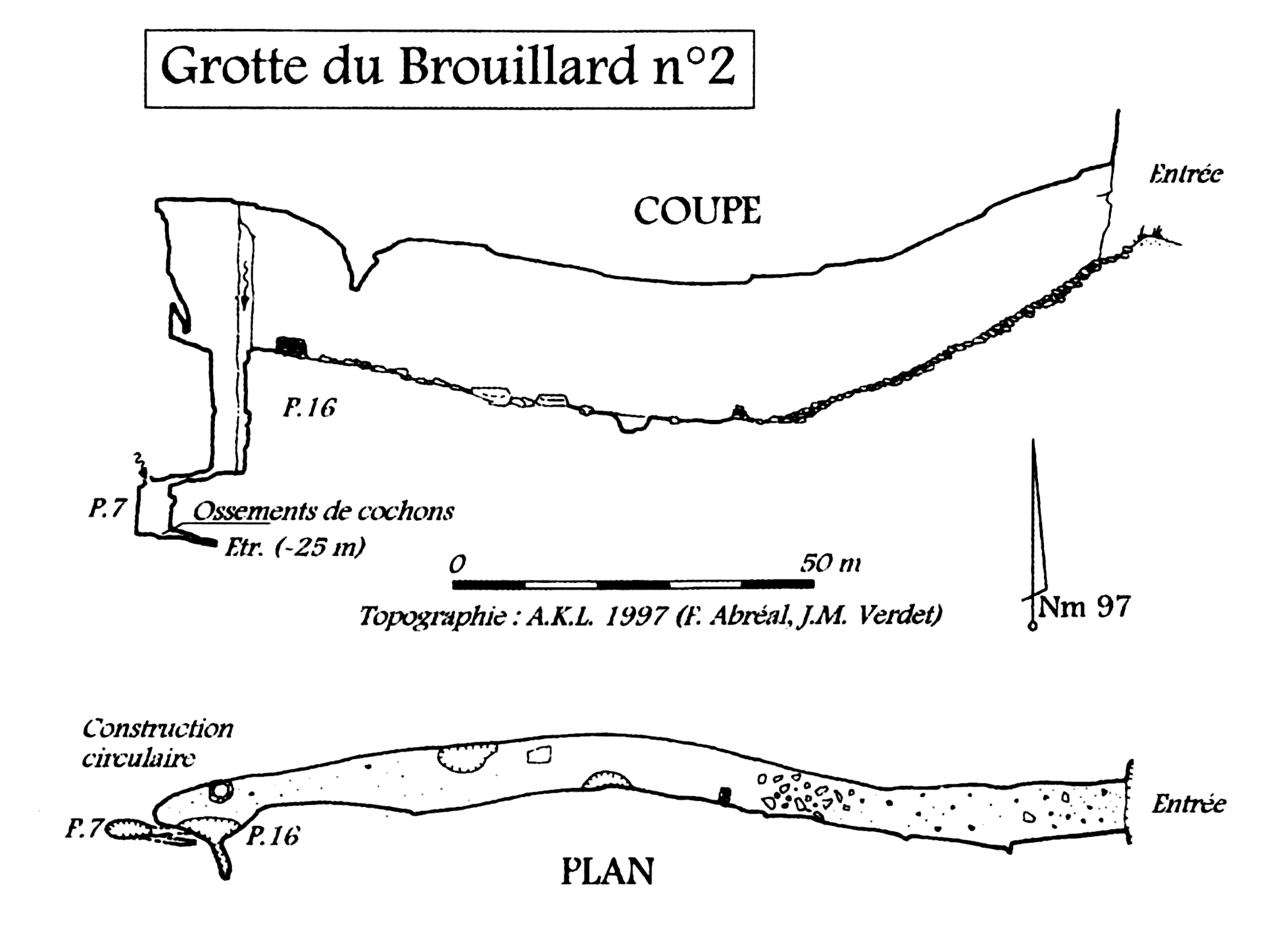 topographie Grotte Du Brouillard N°2 