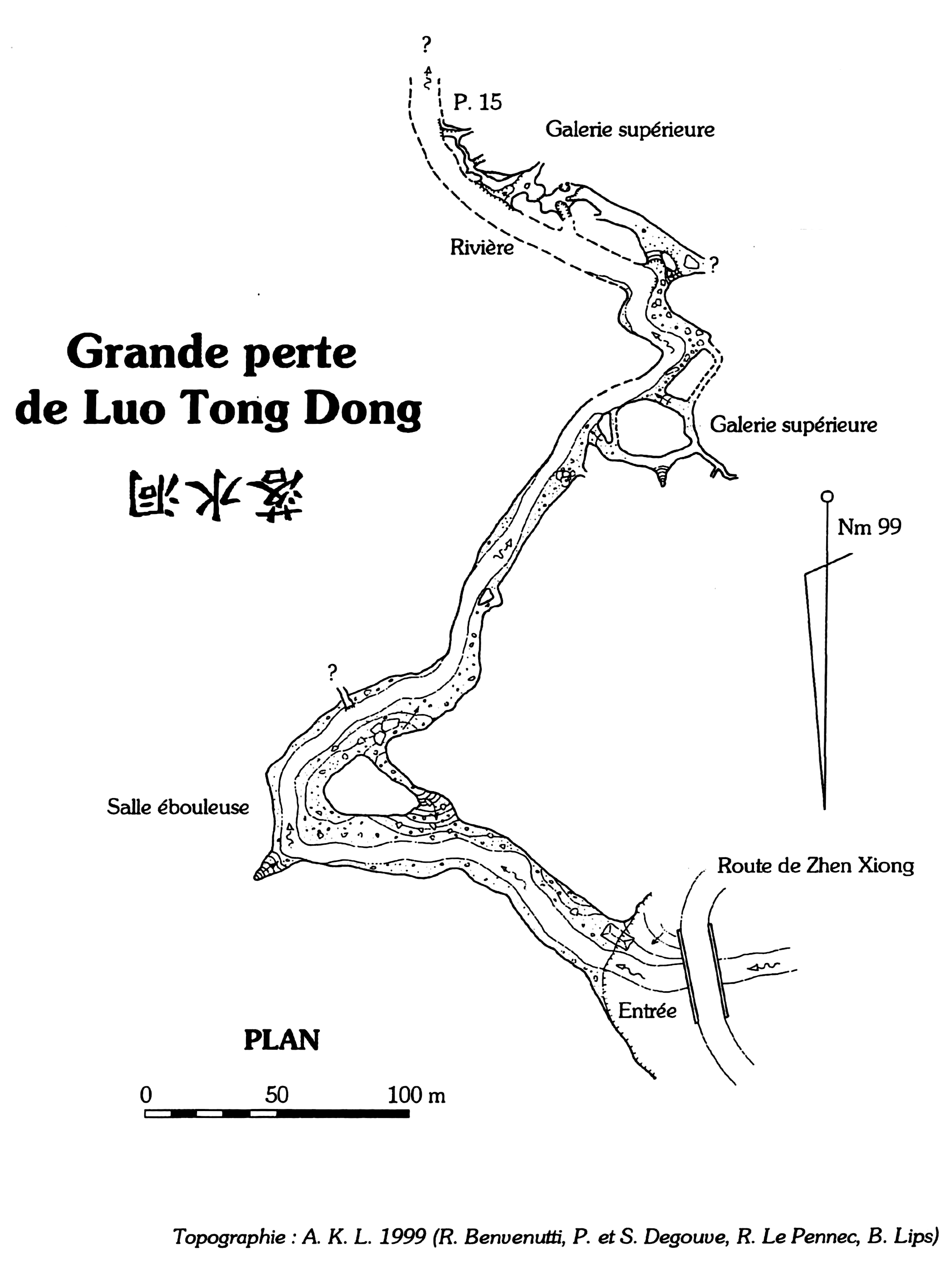 topographie Grande Perte De Luotongdong 