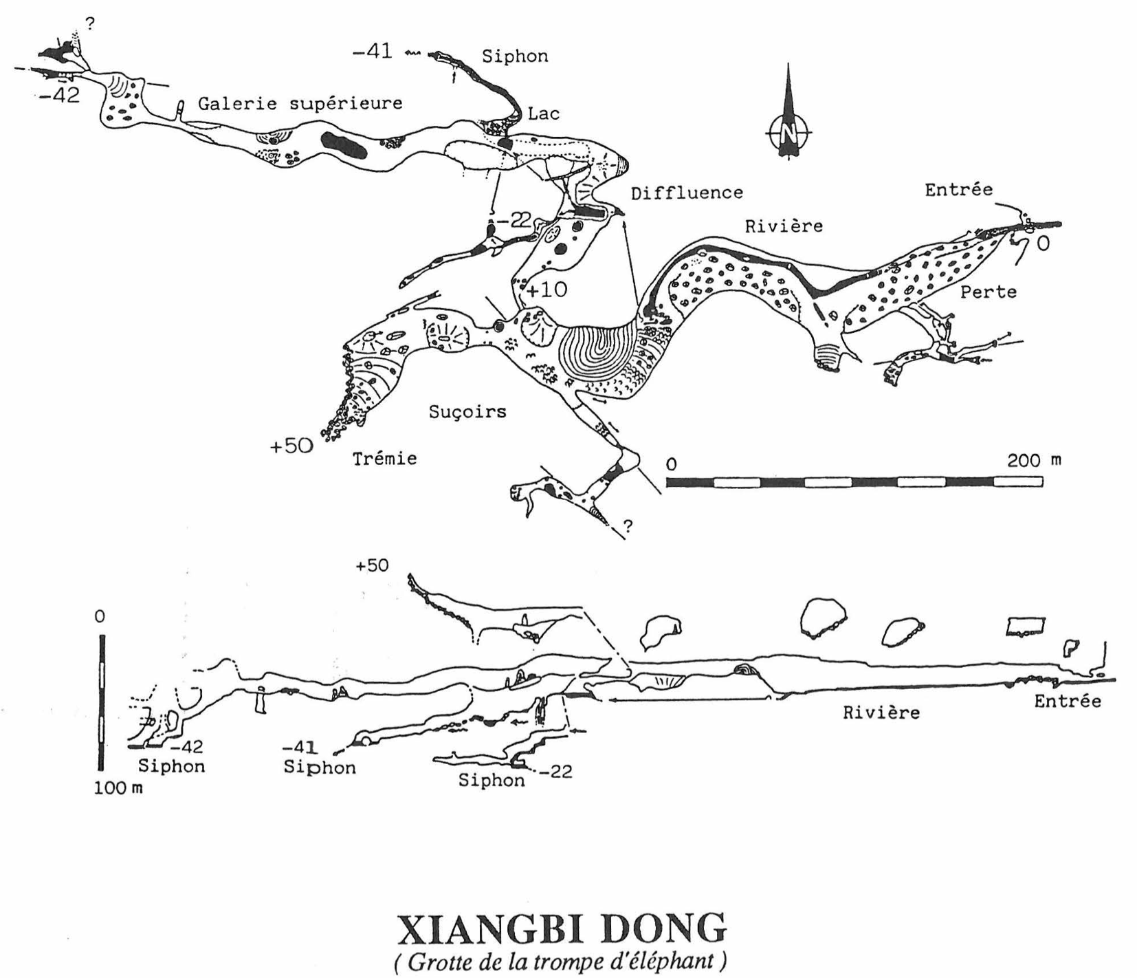 topographie Xiangbidong 响鼻洞