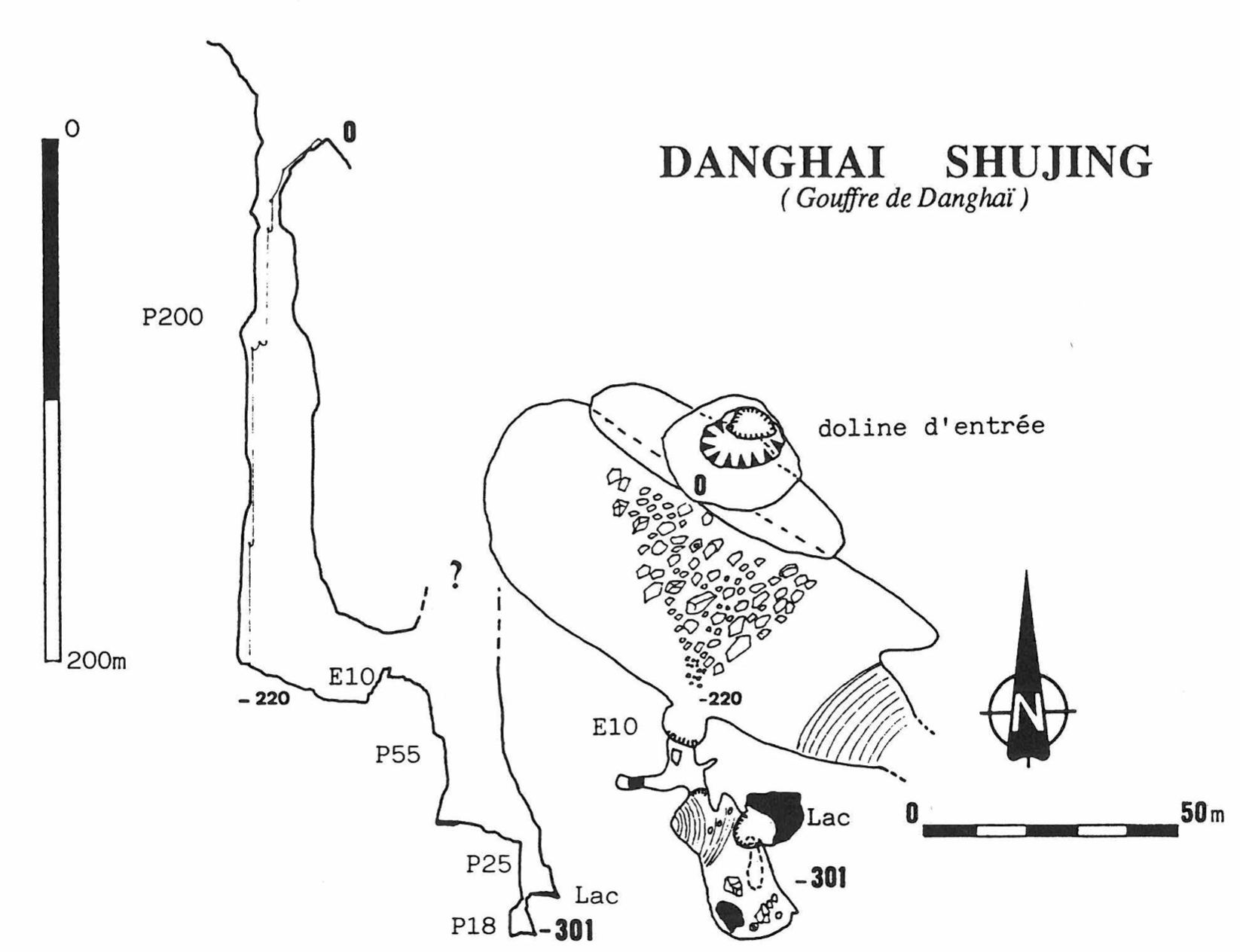 topographie Danghai Shujing 挡海竖井