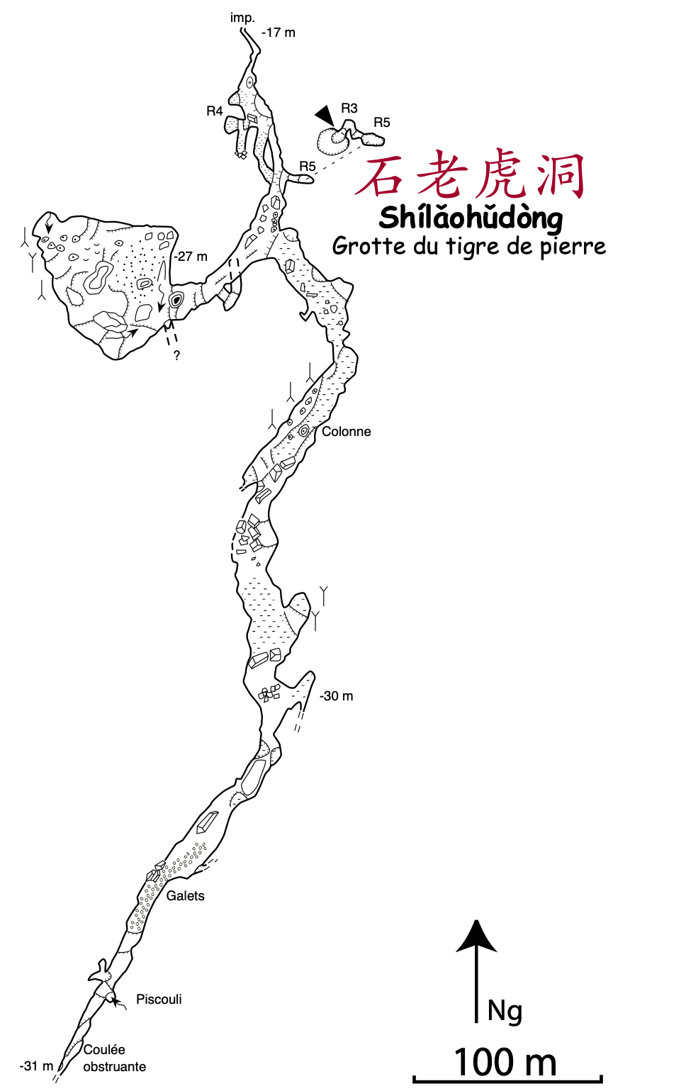 topographie Shilaohudong 石老虎洞