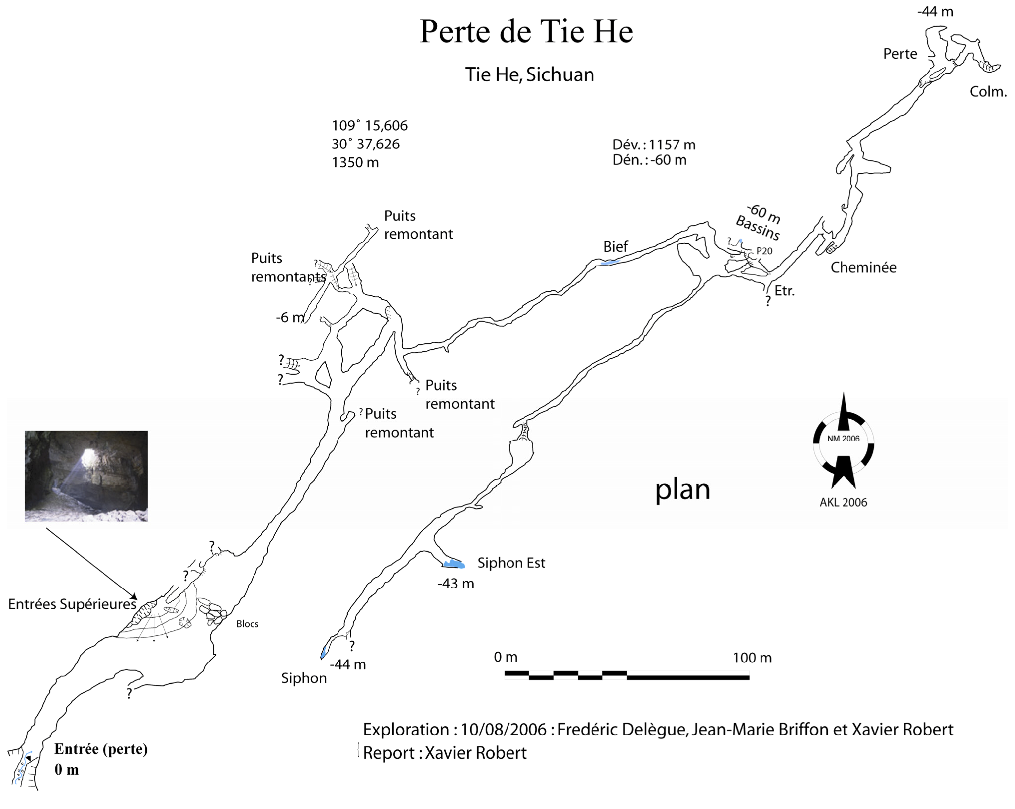 topographie Perte de Tiehe 