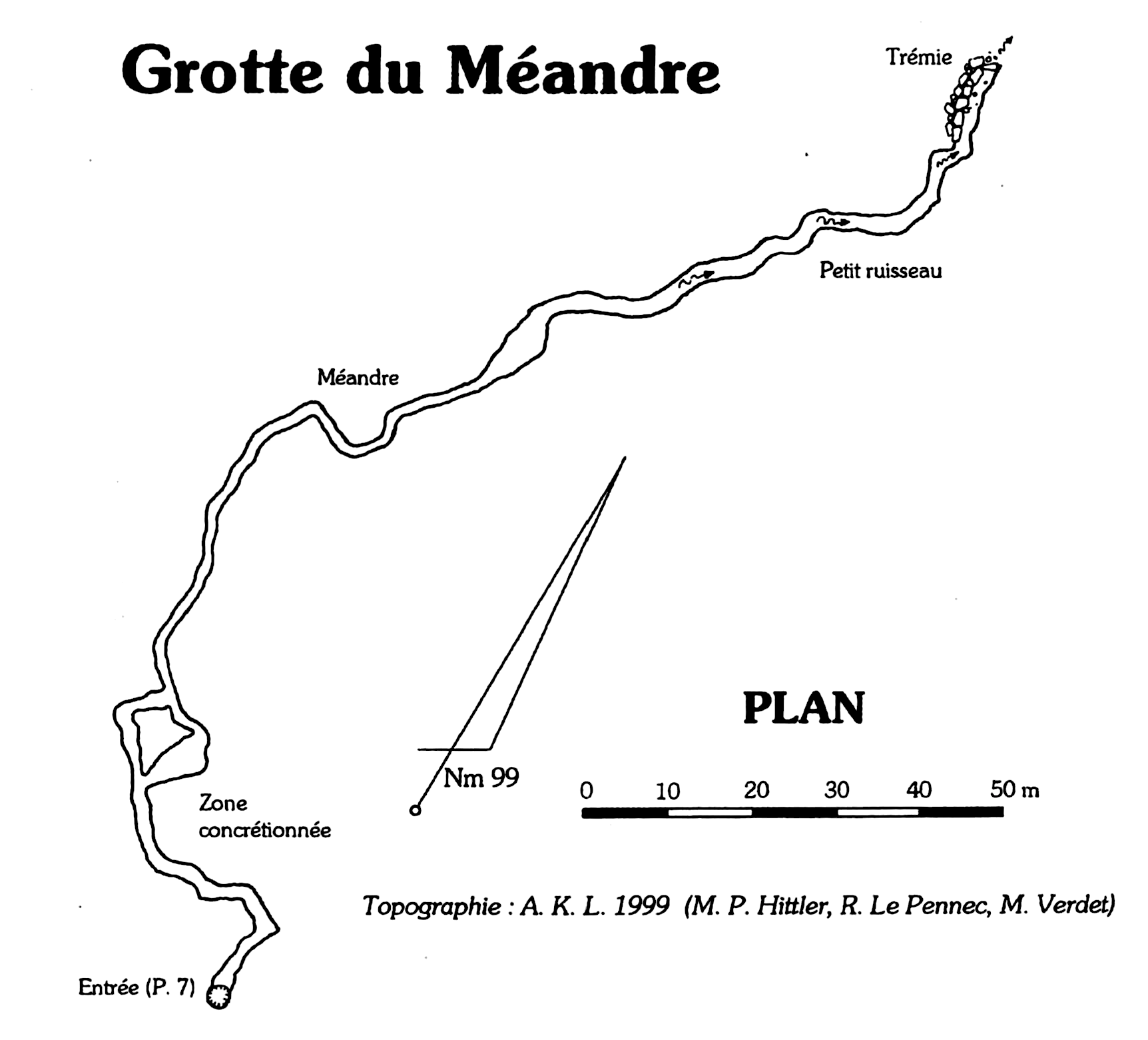 topographie Grotte du méandre 