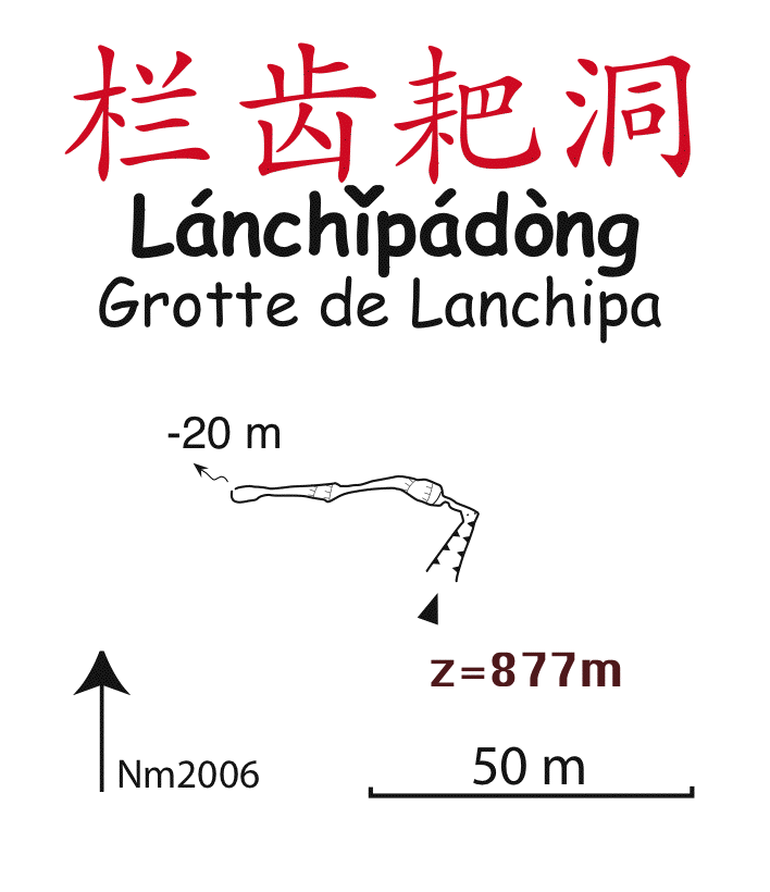 topographie Lanchipadong 烂齿耙洞