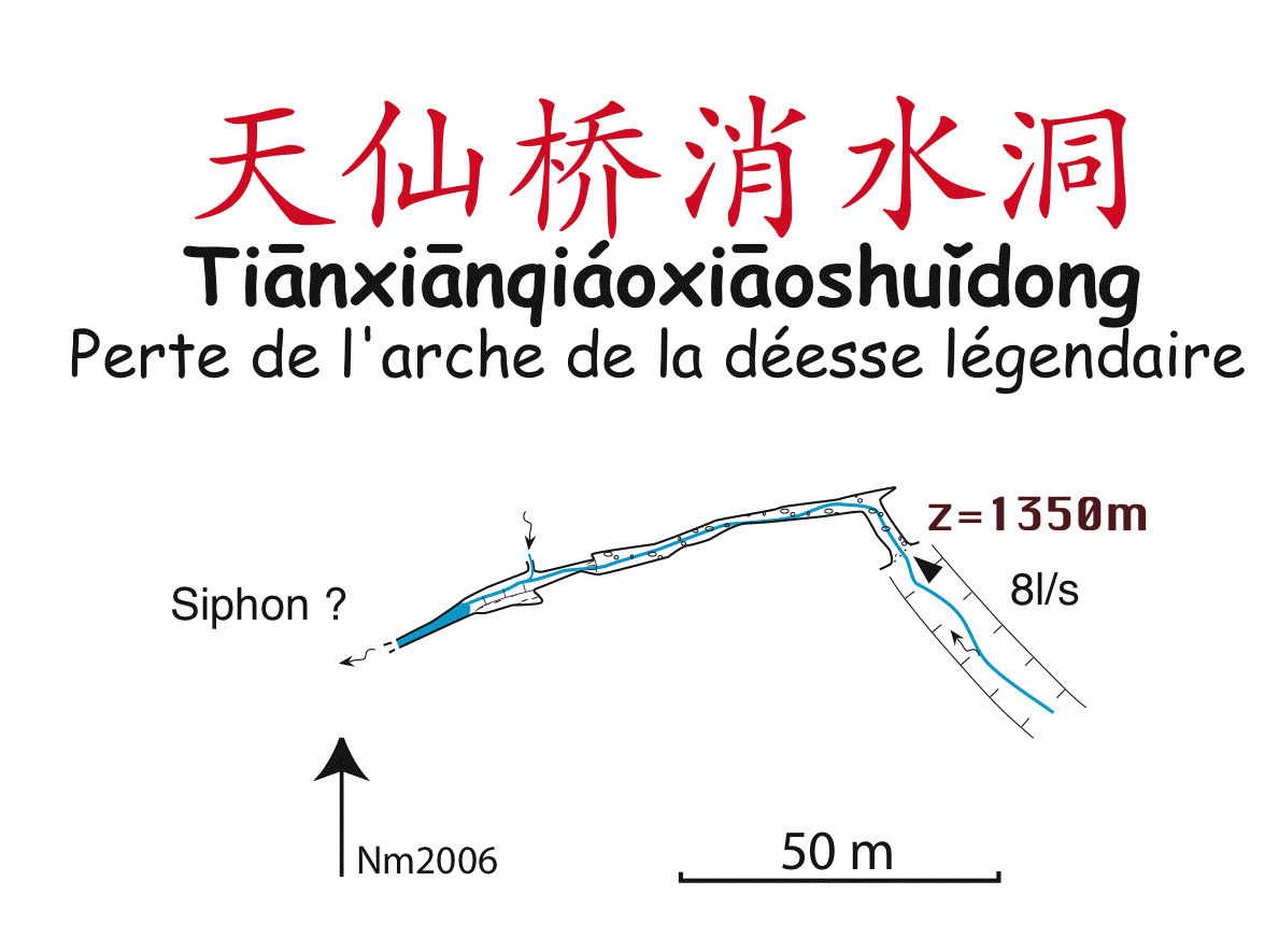 topographie Tianxianqiaoxiaoshuidong 天仙桥消水洞