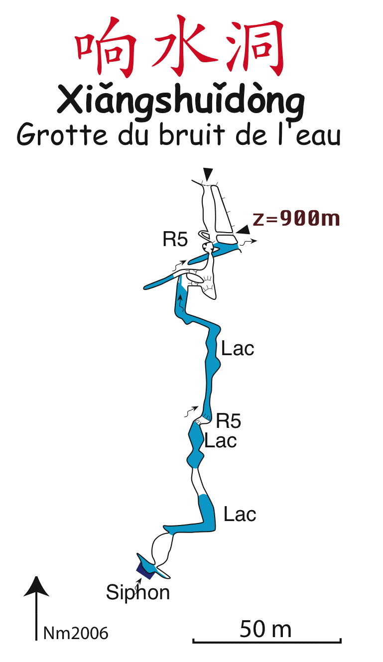 topographie Xiangshuidong 响水洞