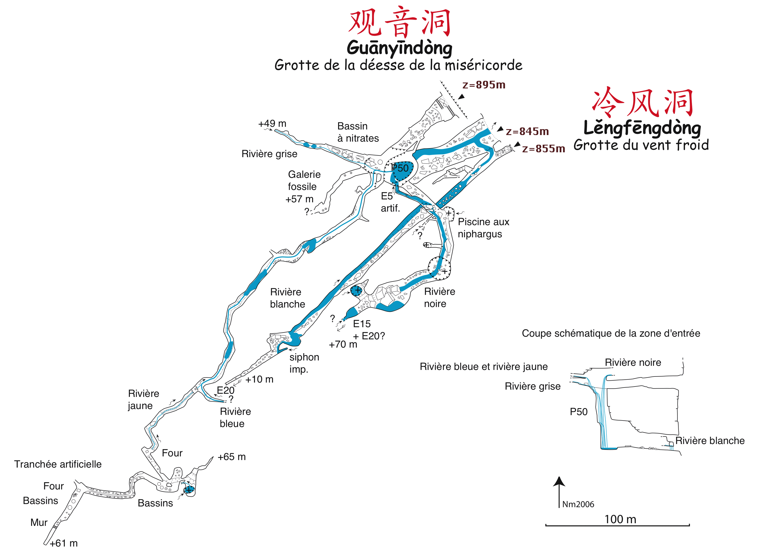 topographie Lengfengdong 冷风洞
