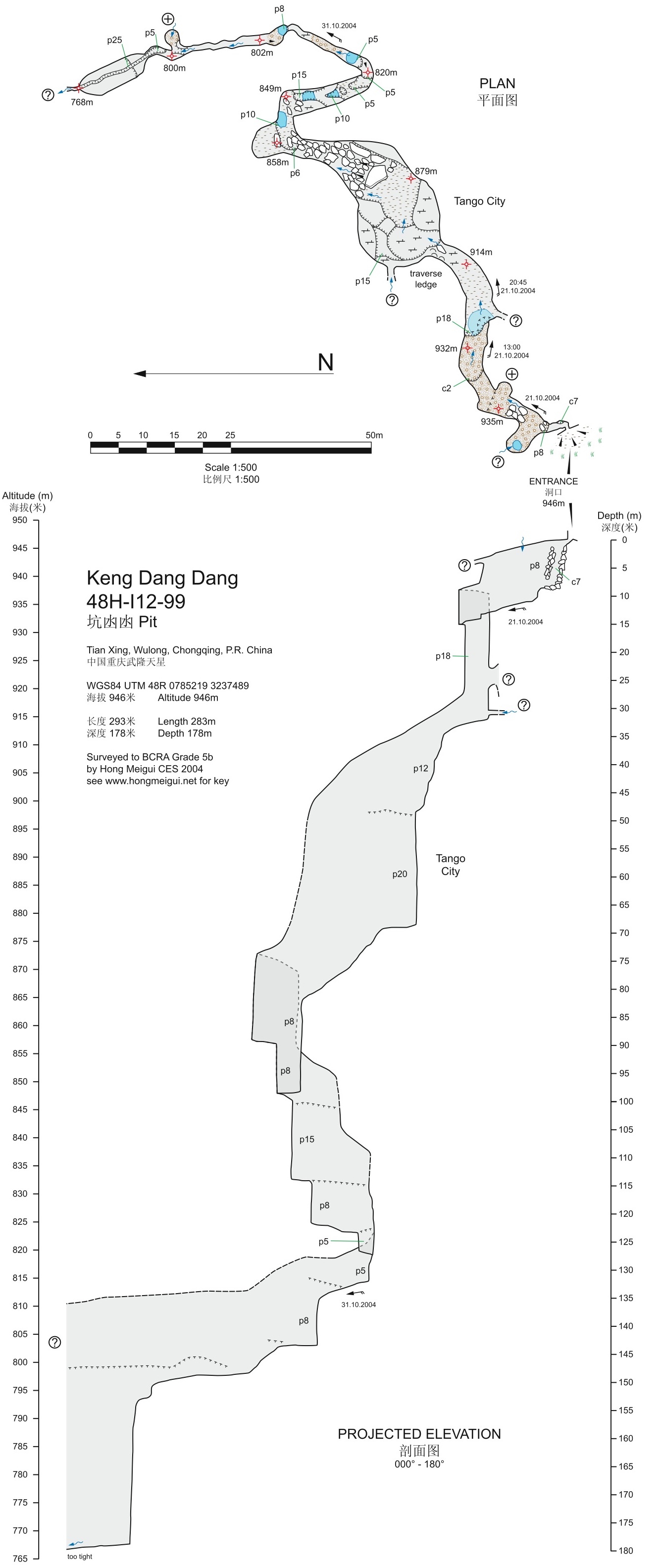 topographie Kengdangdang 坑凼凼