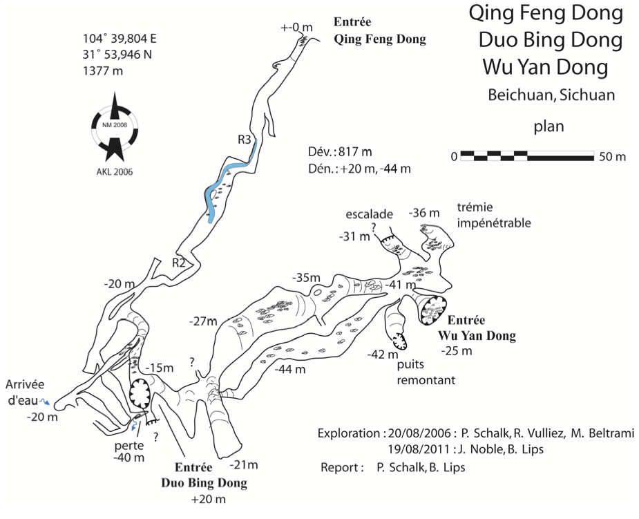 topographie Qingfengdong 