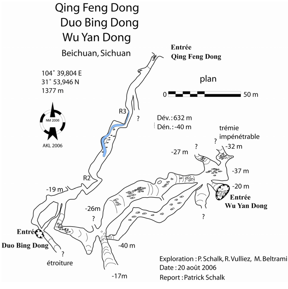 topographie Qingfengdong 