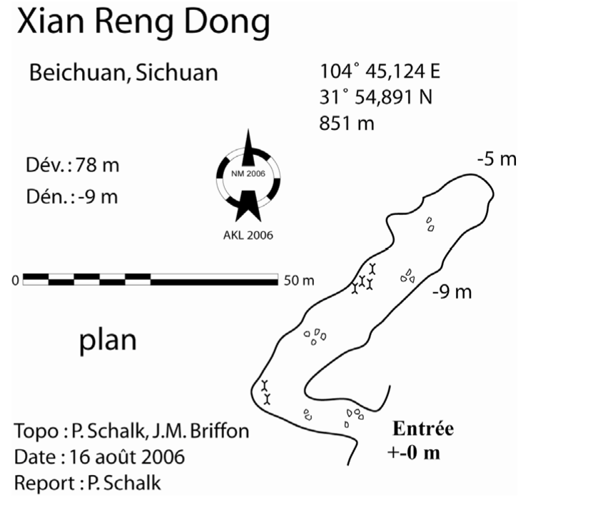 topographie Xianrendong 仙人洞