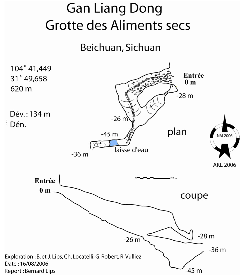 topographie Grotte des aliments secs 干粮洞