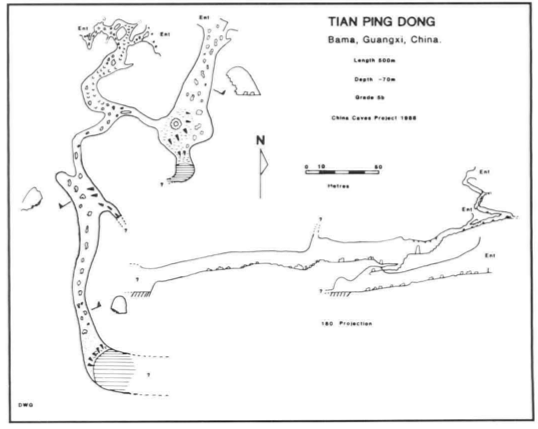 topographie Tianpindong 田平洞