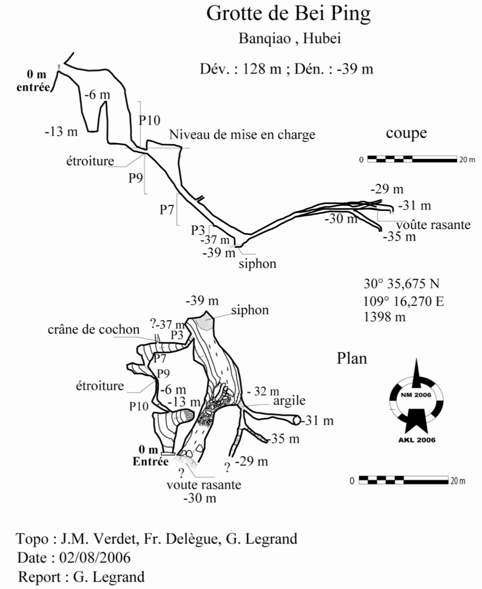 topographie Grotte de Beiping 