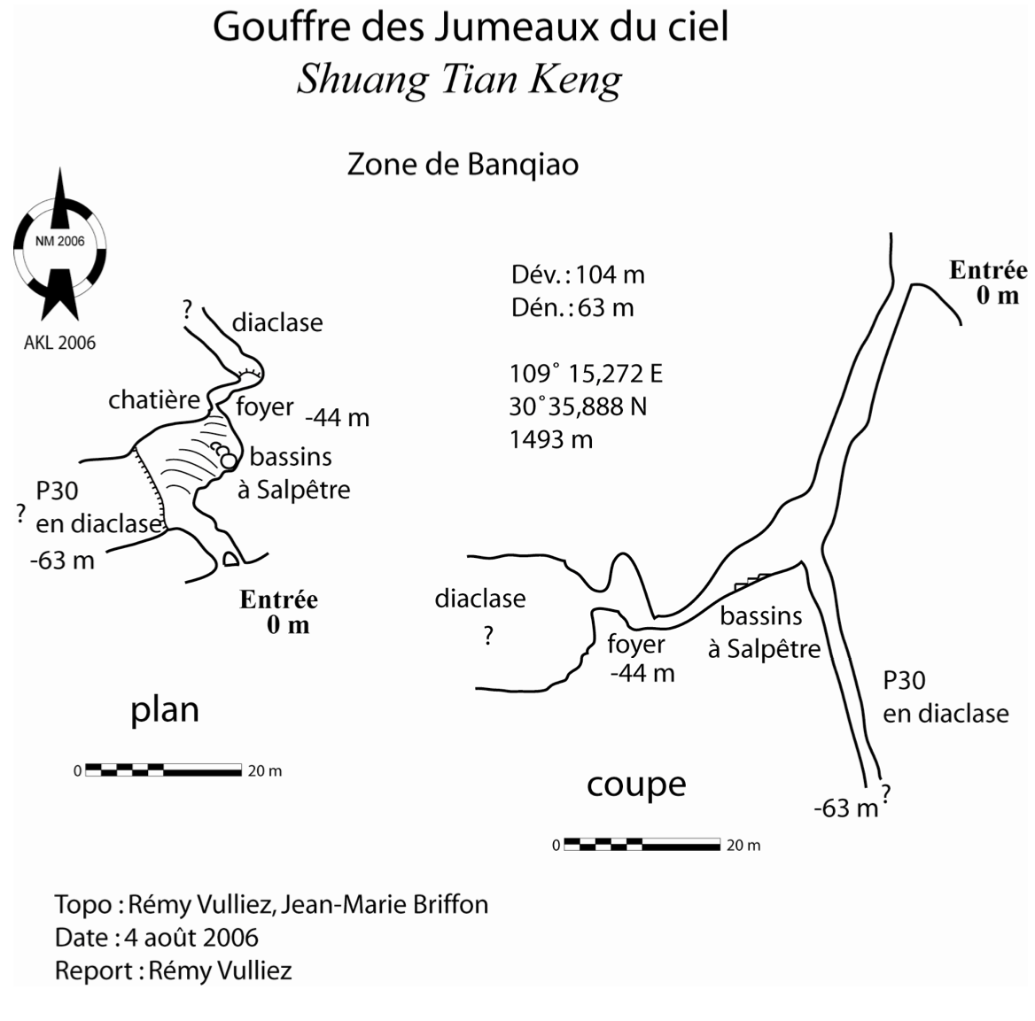 topographie Shuangtiankeng 双天坑