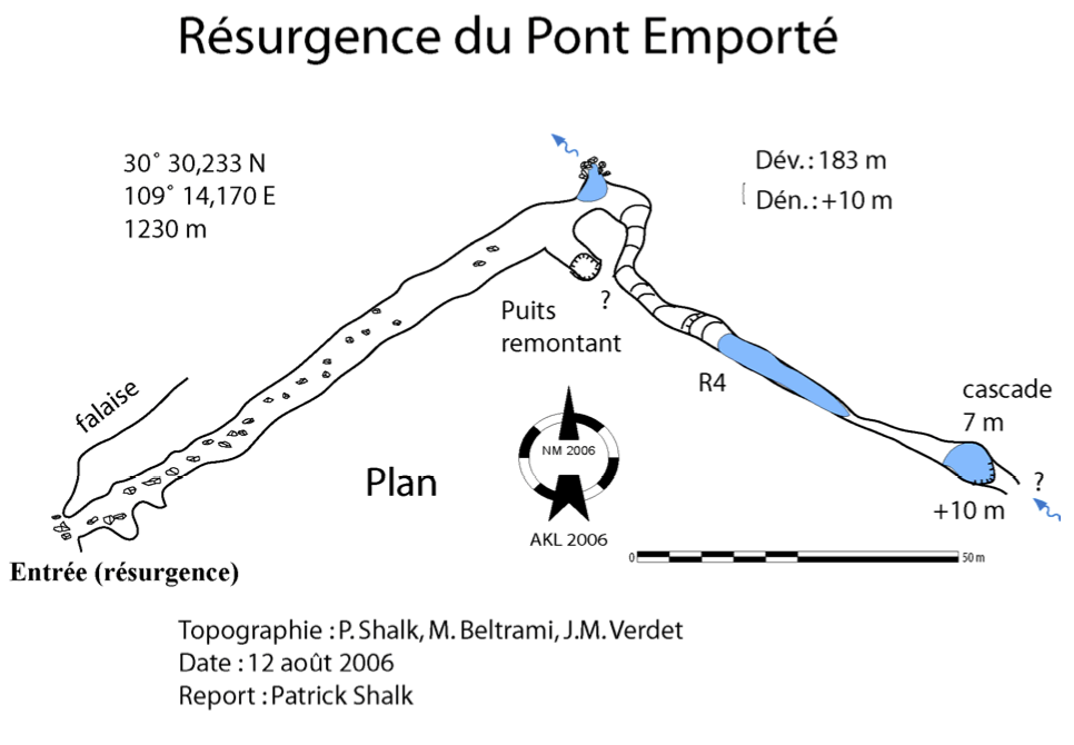 topographie Résurgence du Pont Emporté 