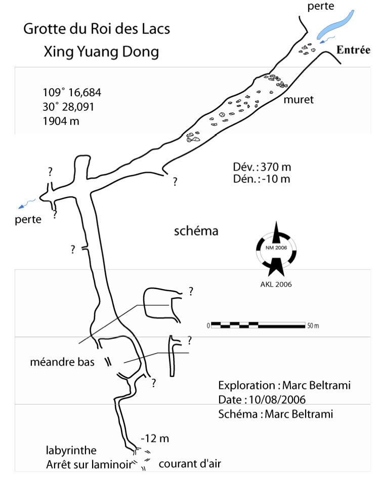 topographie Grotte du Roi Du Lac 