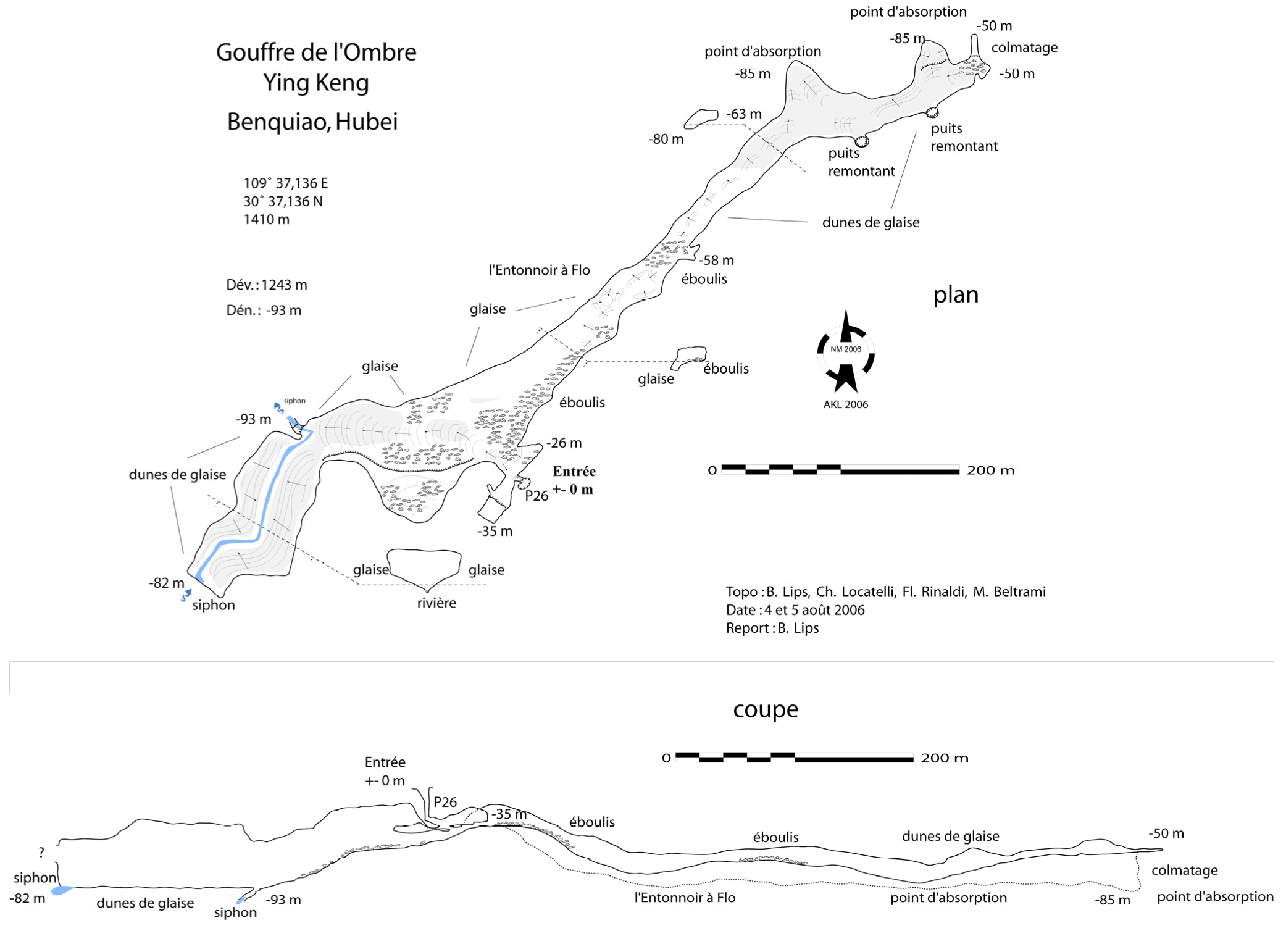 topographie Gouffre de l'ombre 阴坑