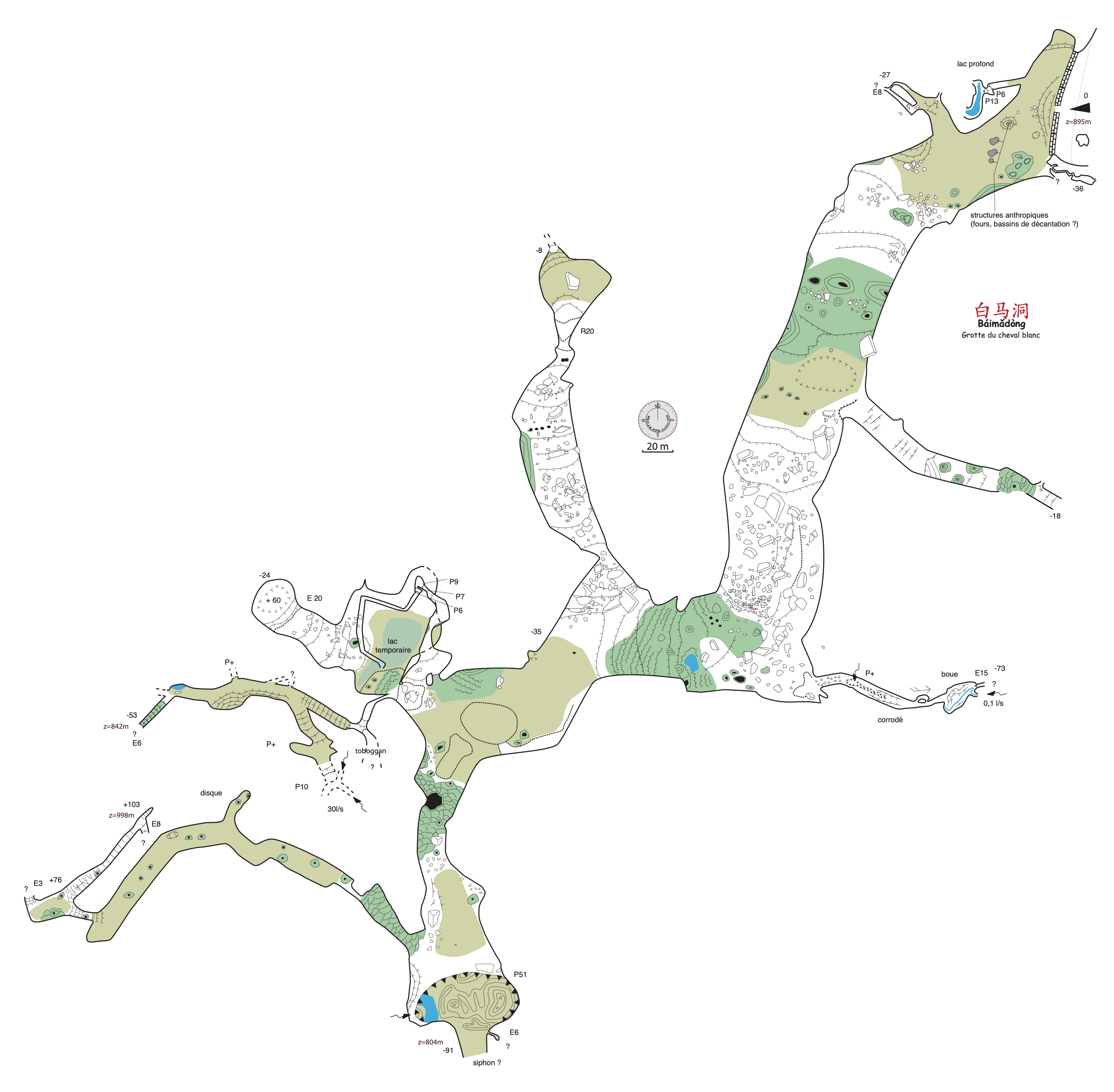 topographie Baimadong 白马洞