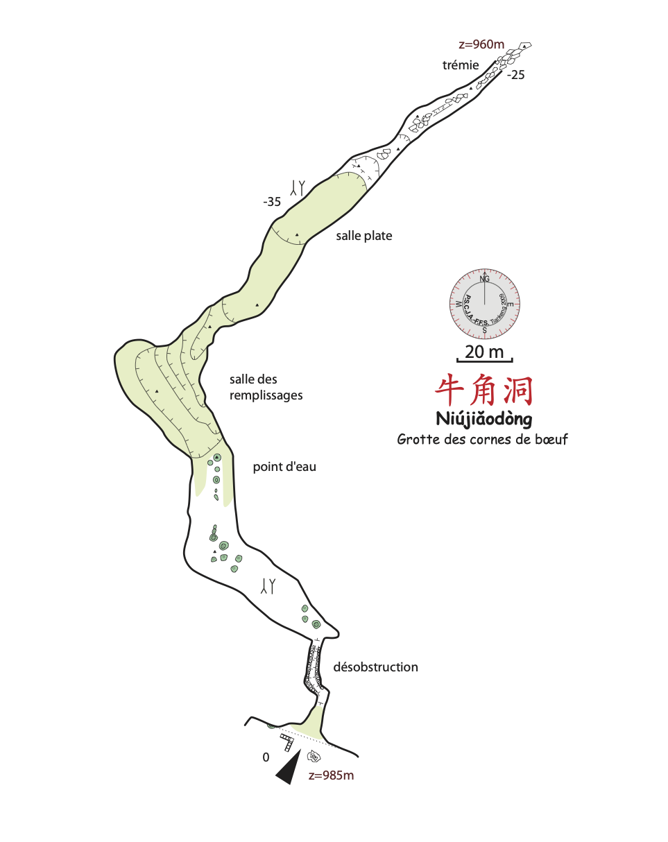topographie Niujiaodong 牛角洞