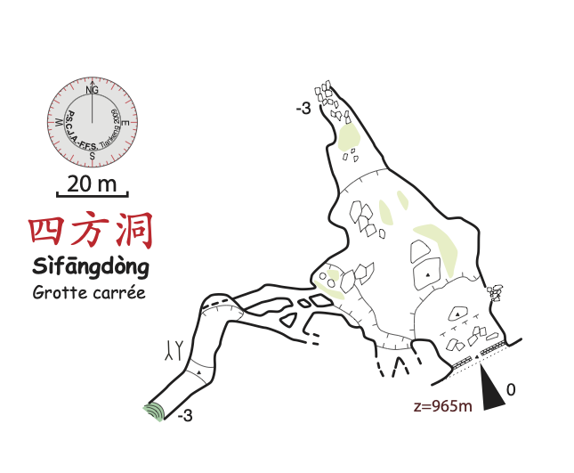 topographie Sifangdong 四方洞