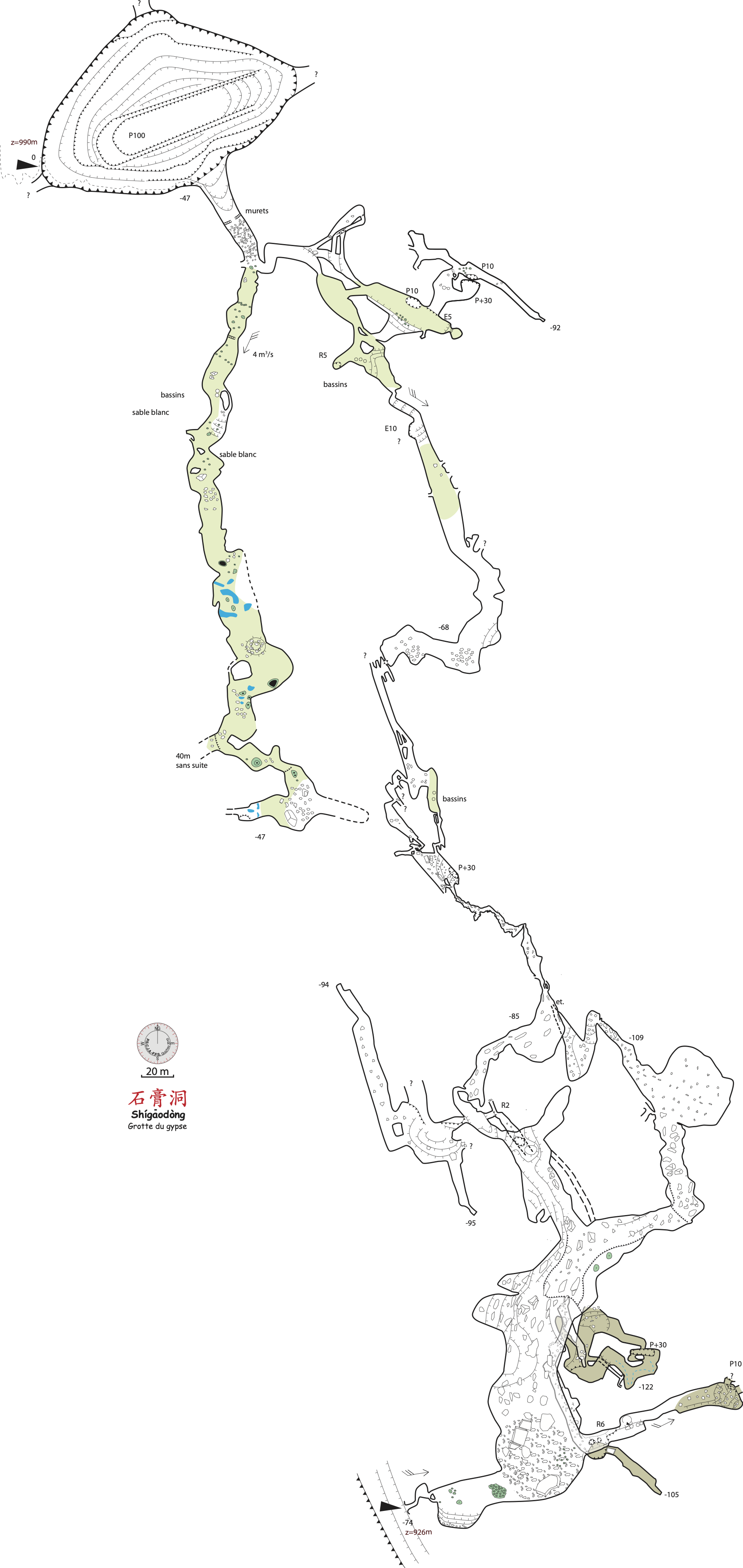 topographie Shigaodong 石膏洞