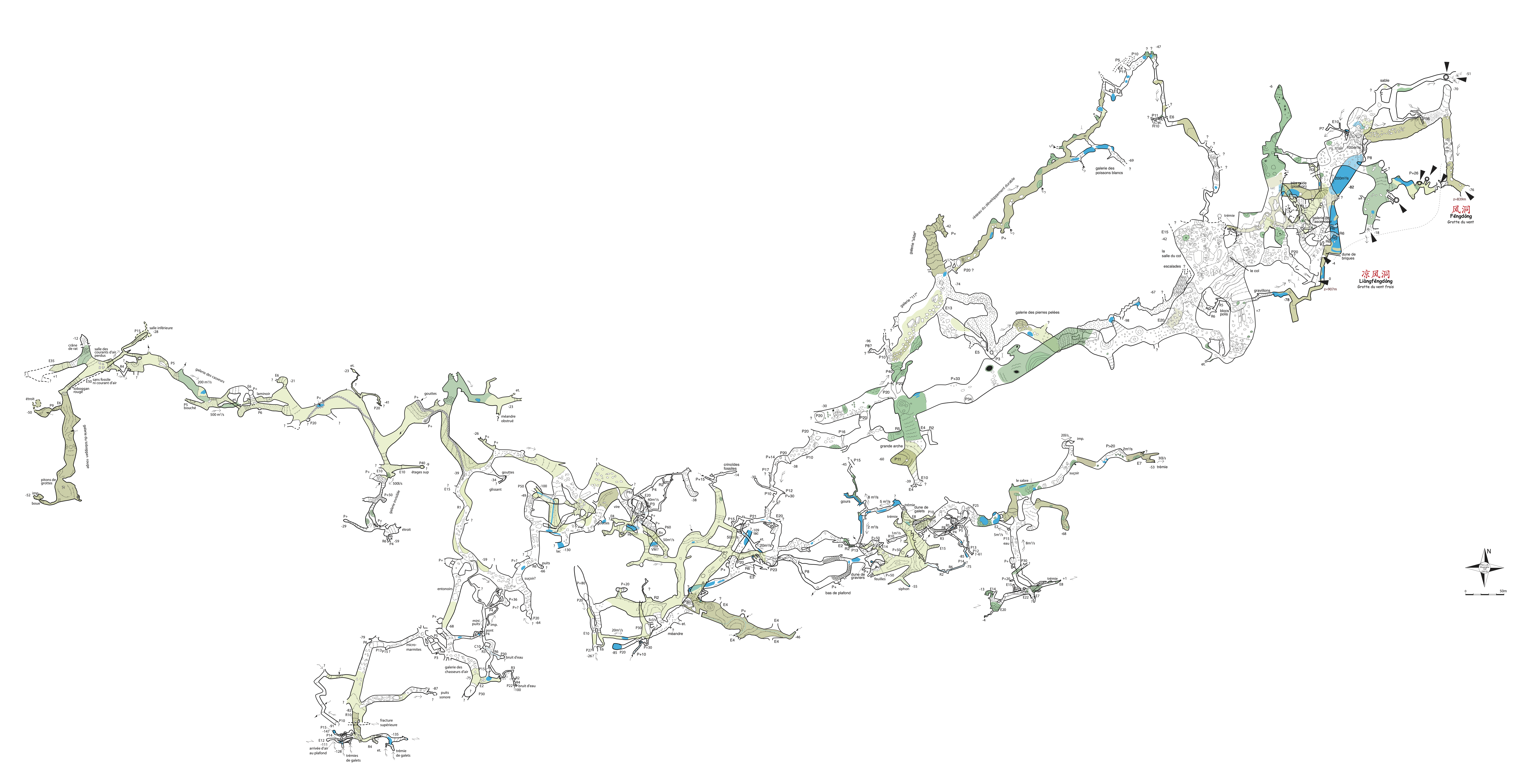 topographie Liangfengdong 凉风洞