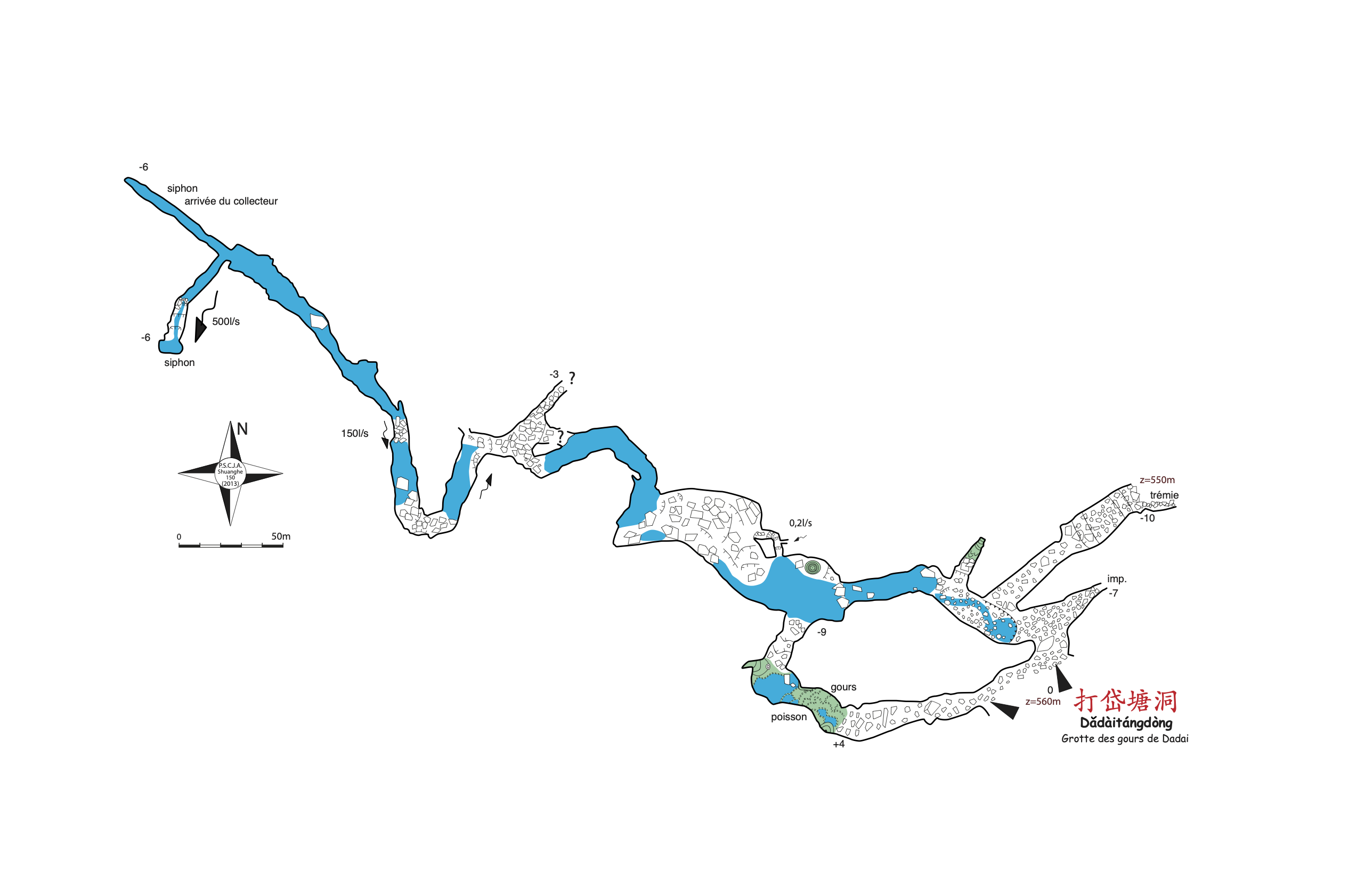 topographie Dadaitangdong 打岱塘洞