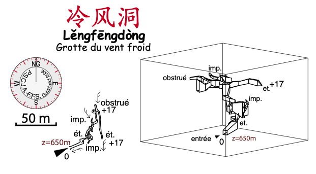 topographie Lengfengdong 冷风洞