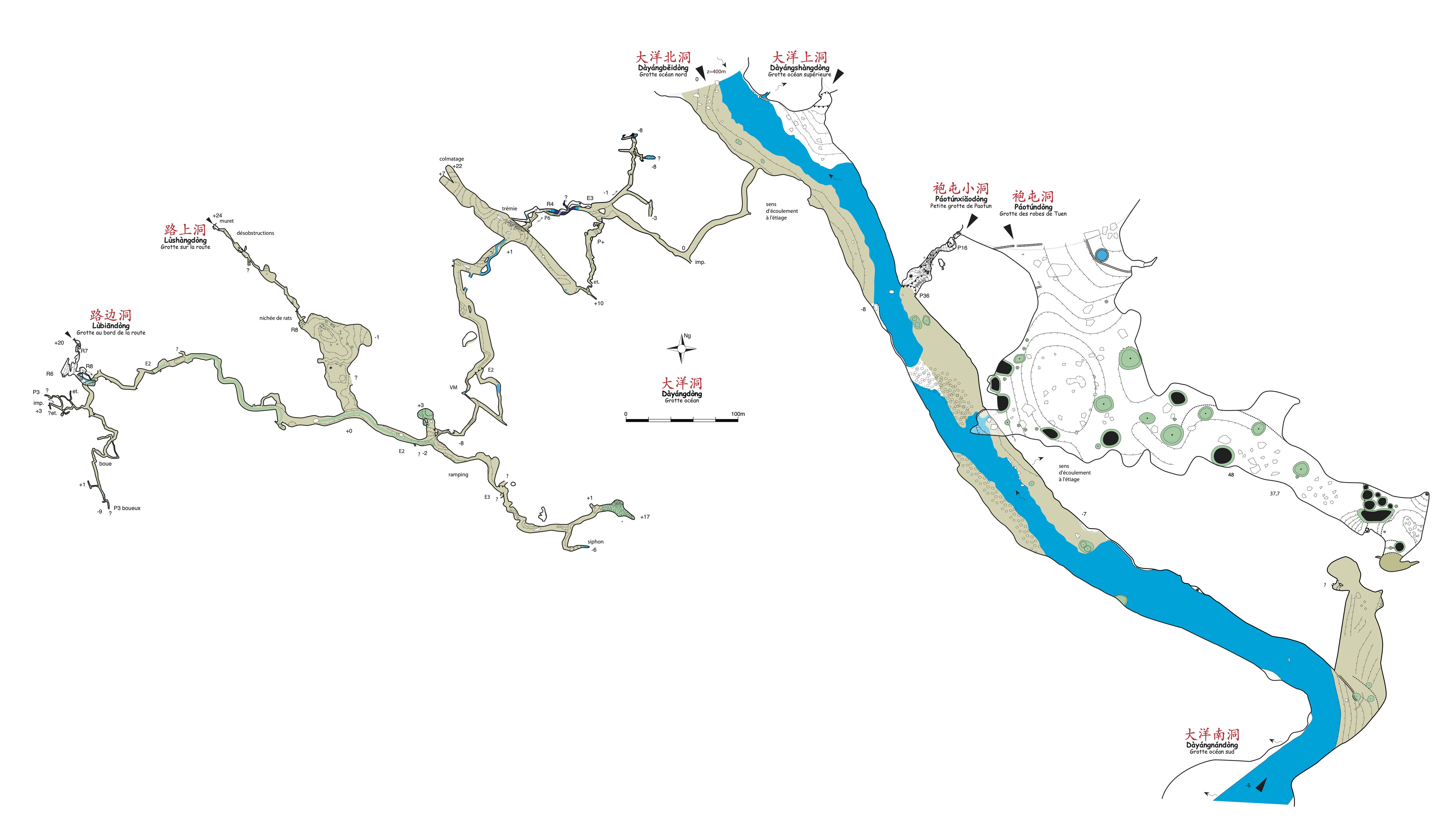 topographie Dayangdong 大洋洞