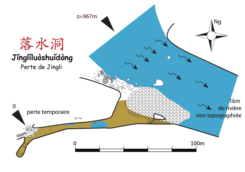 topographie Jingliluoshuidong 京里 村落水洞