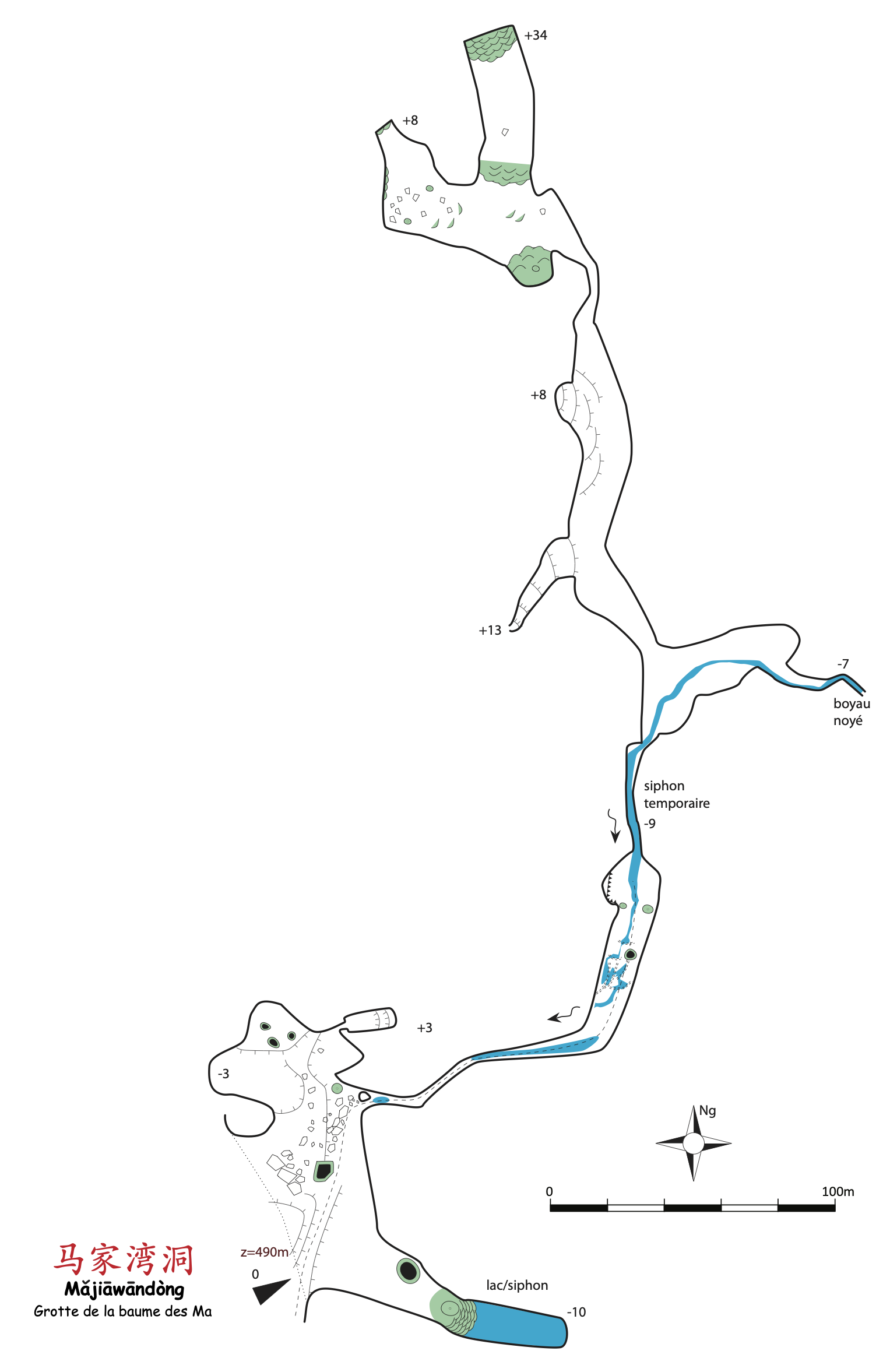 topographie Majiawandong 马家湾洞