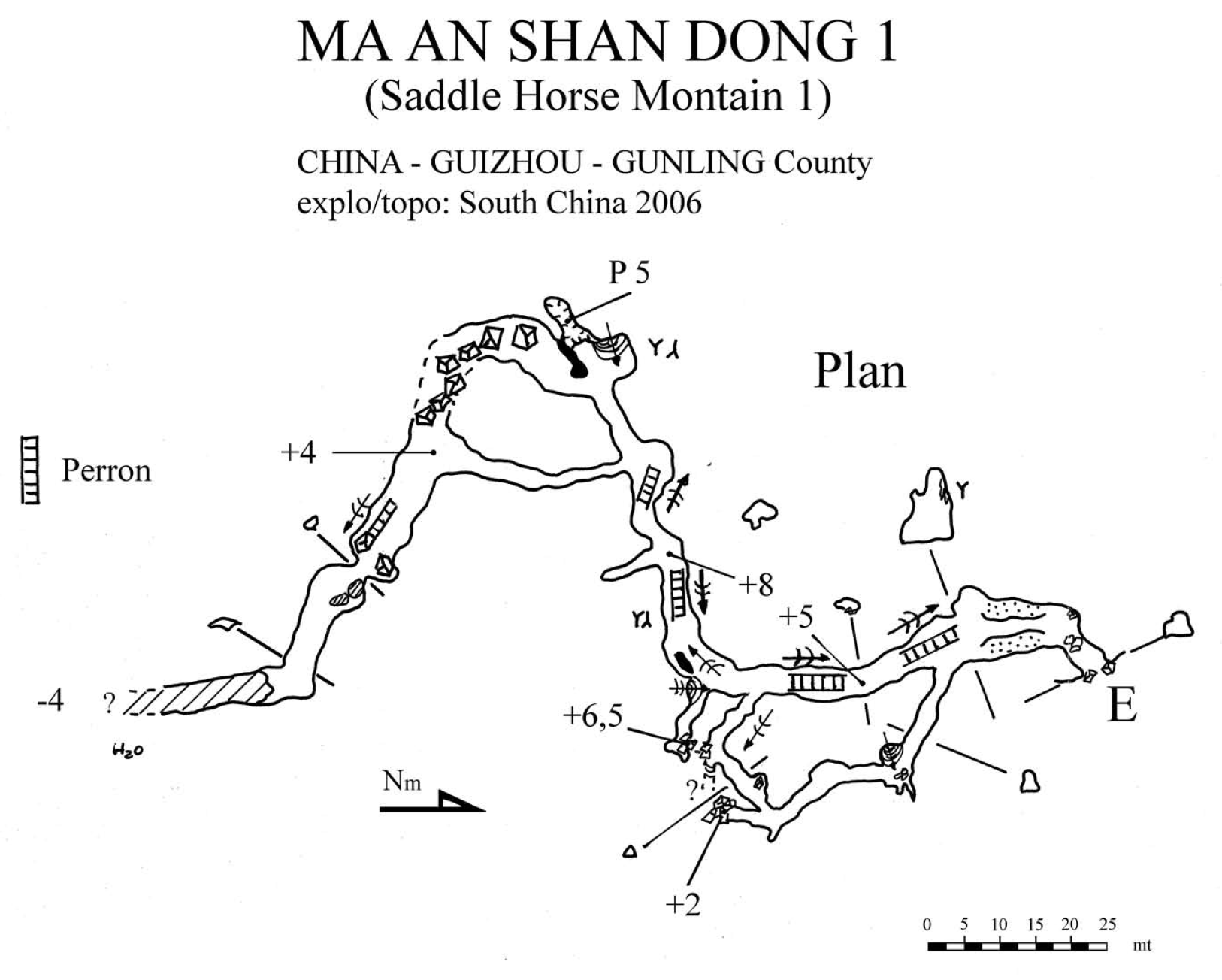 topographie Maanshandong 1 马鞍山洞1