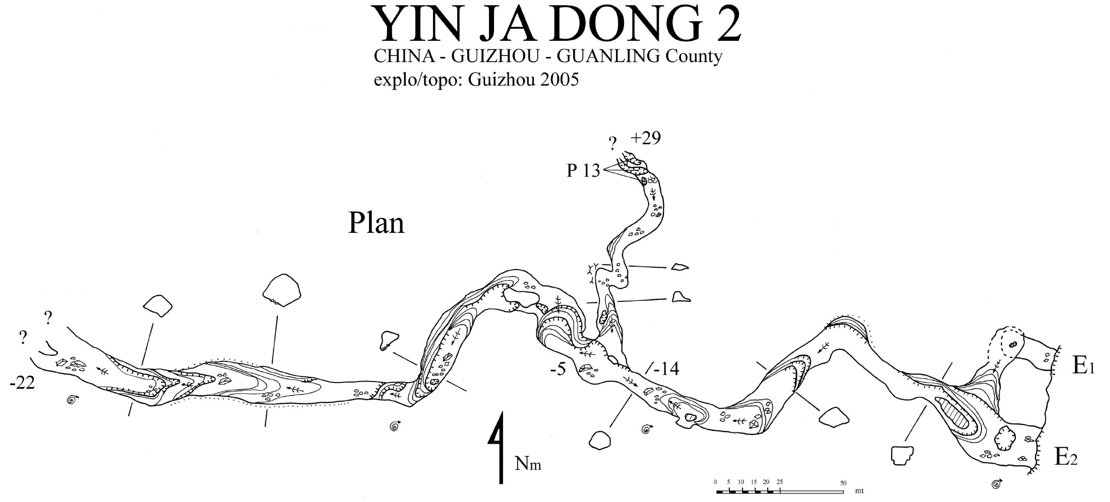 topographie Yinjadong 2 银枷洞2