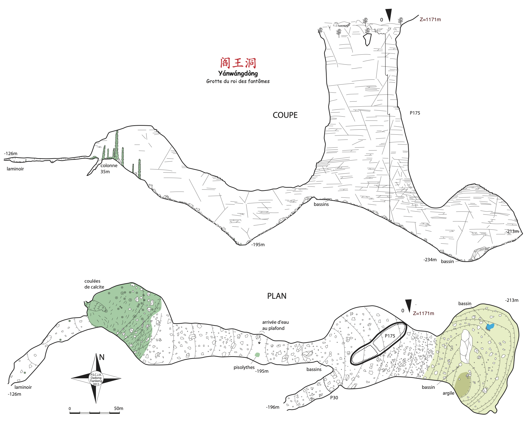 topographie Yanwangdong 阎王洞